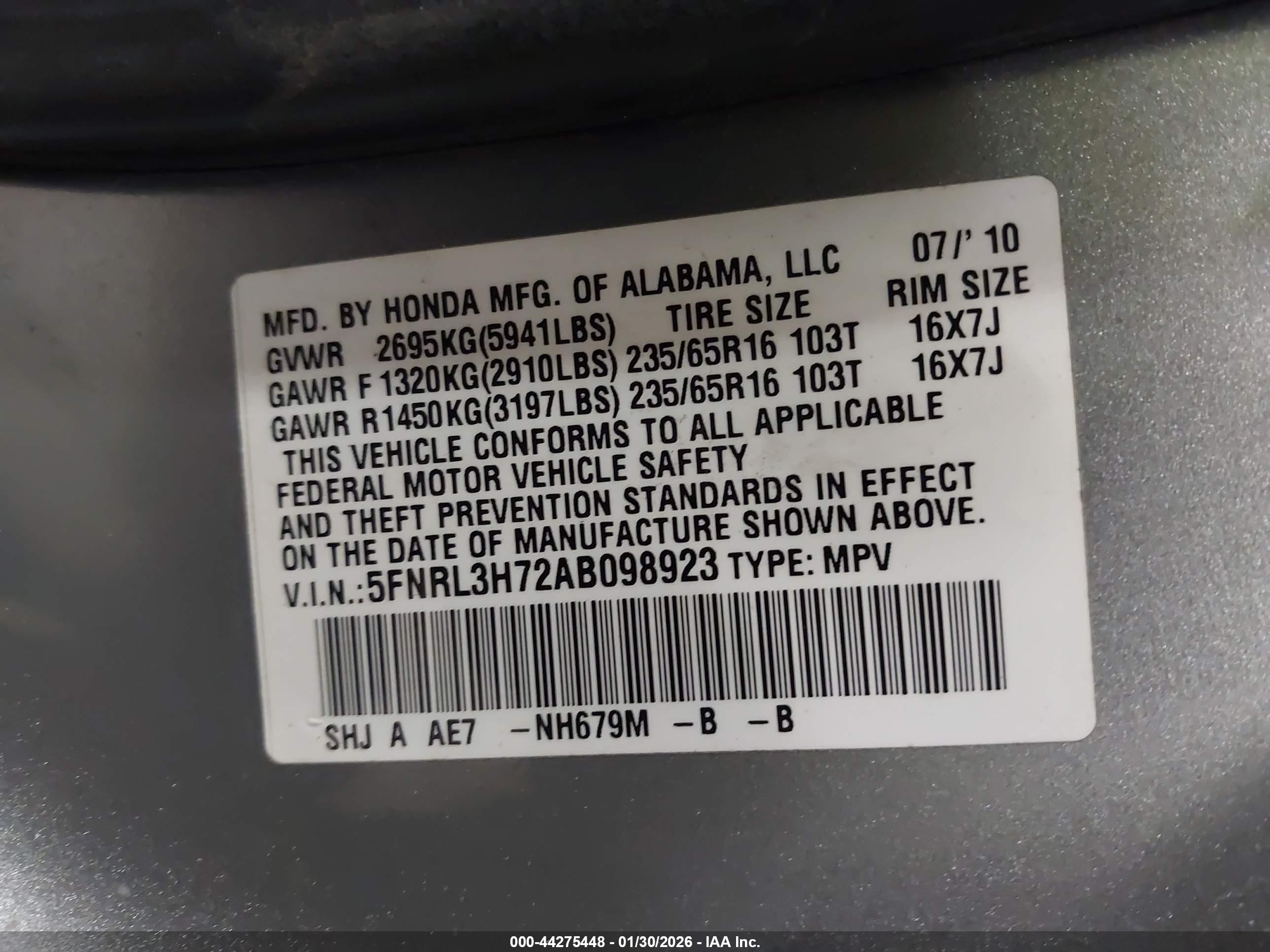 HONDA ODYSSEY image 9