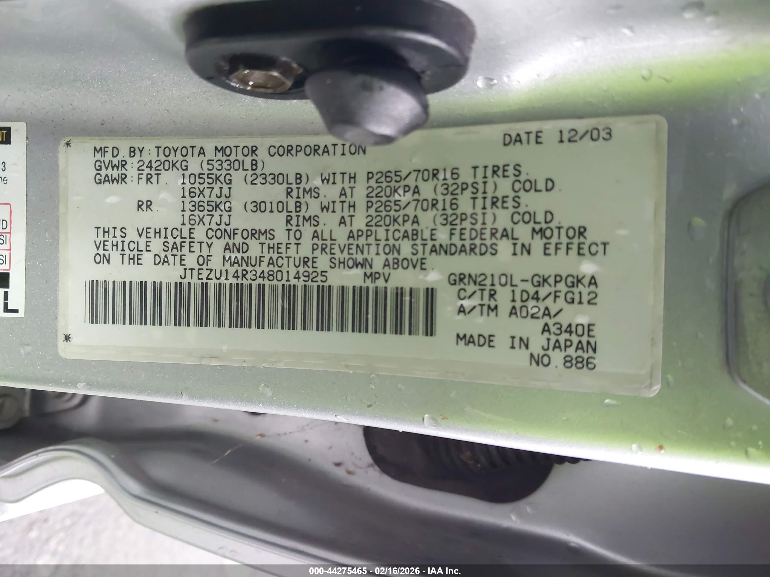 TOYOTA 4RUNNER image 9