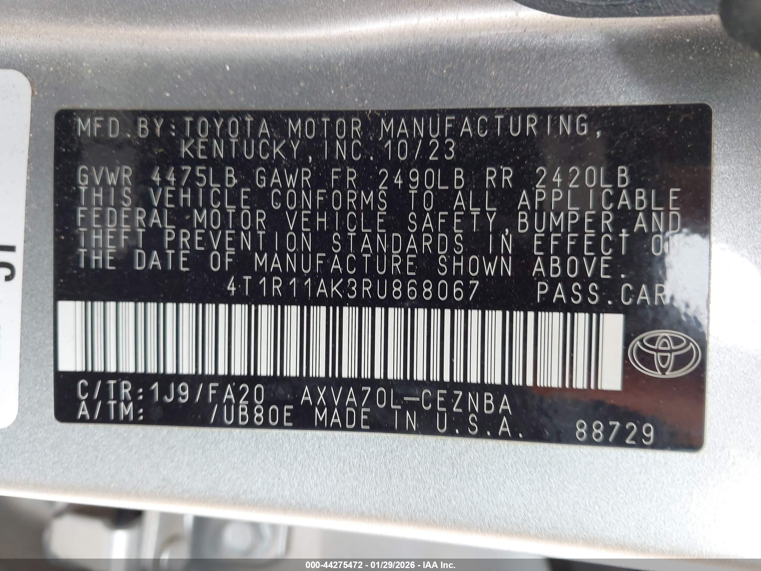 TOYOTA CAMRY image 9