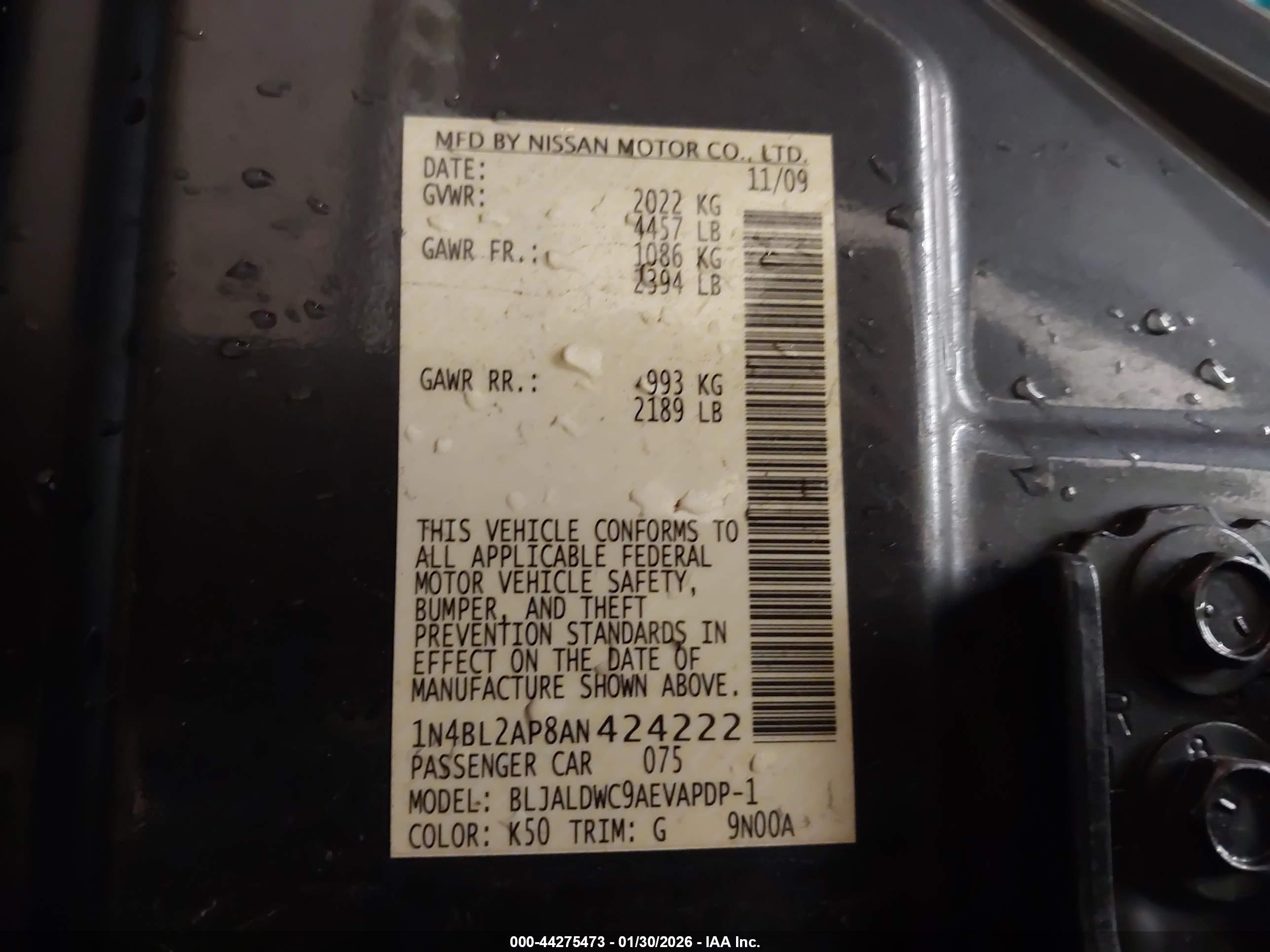 NISSAN ALTIMA image 9