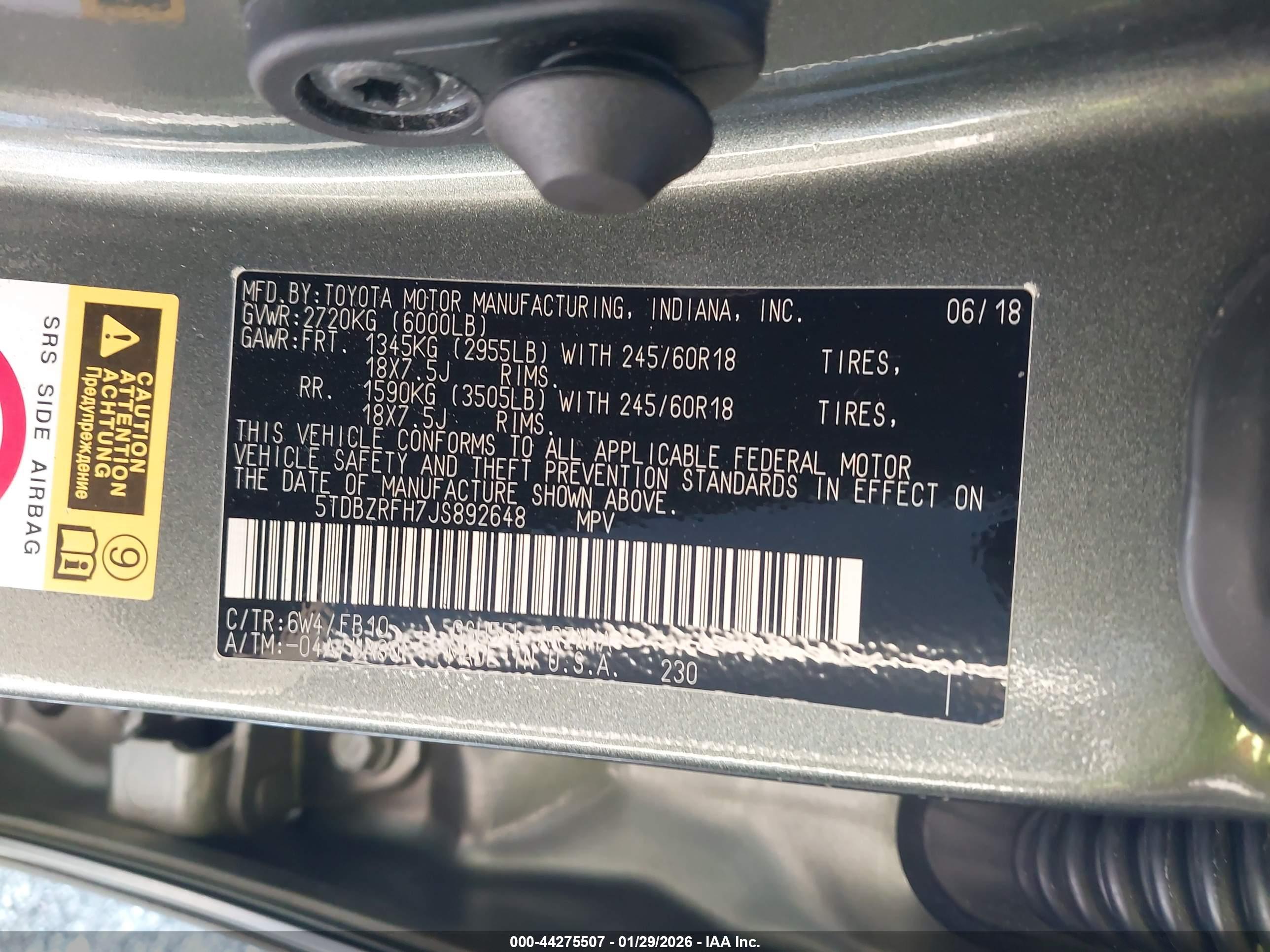 TOYOTA HIGHLANDER image 9