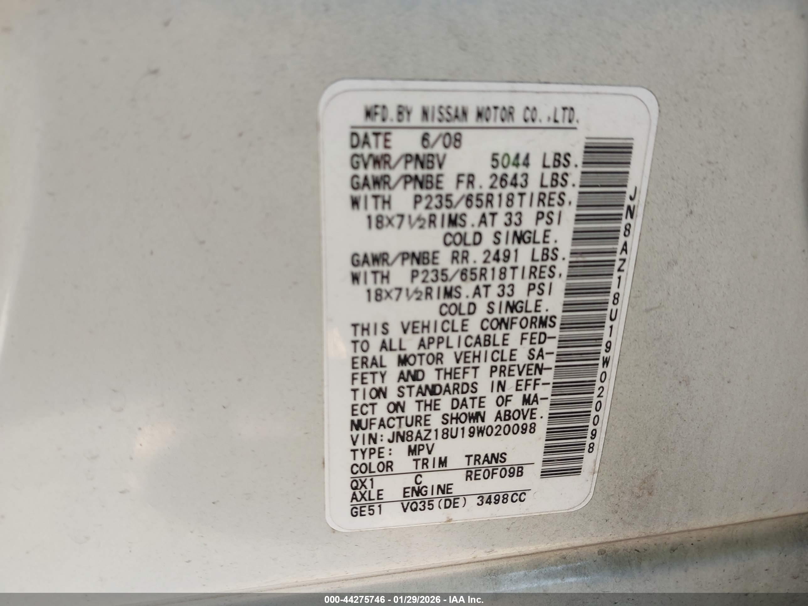 NISSAN MURANO image 9