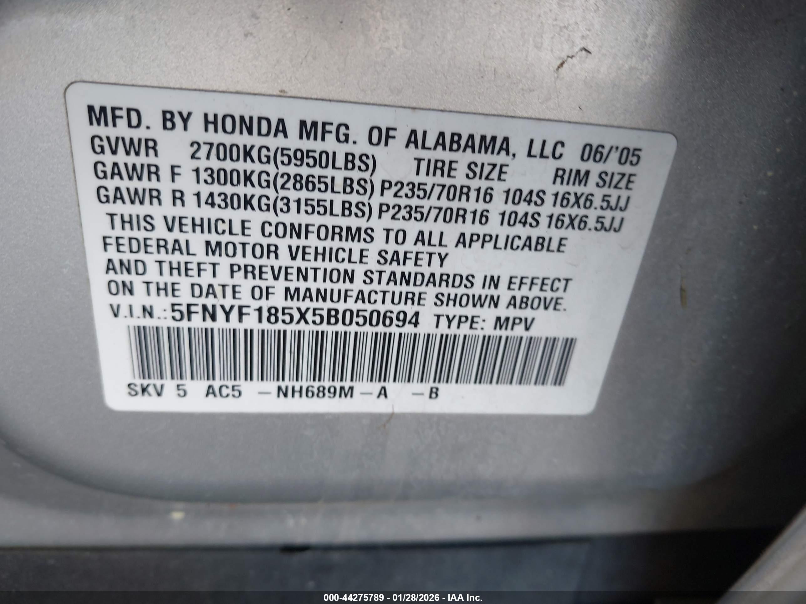 HONDA PILOT image 9