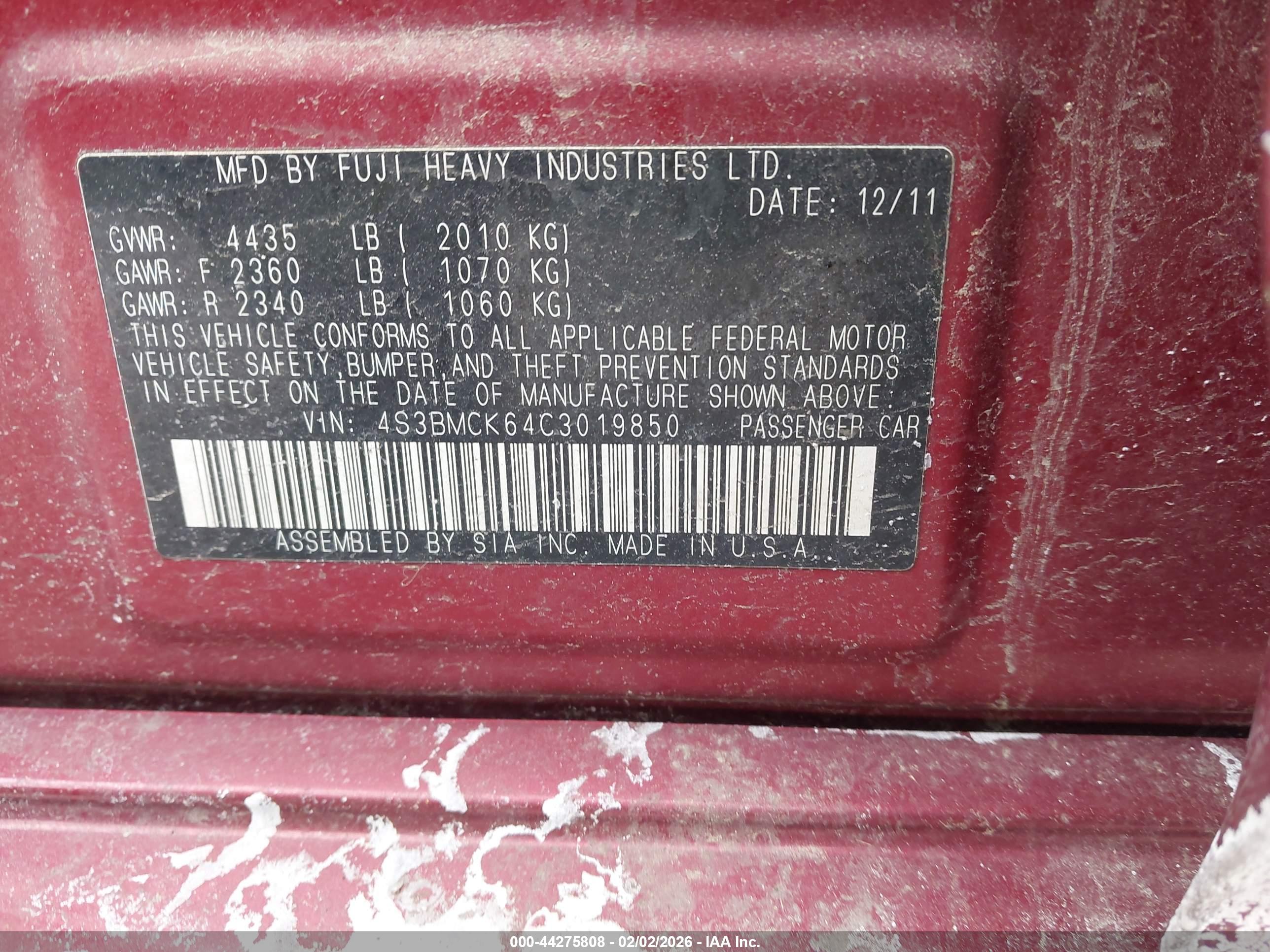 SUBARU LEGACY image 9