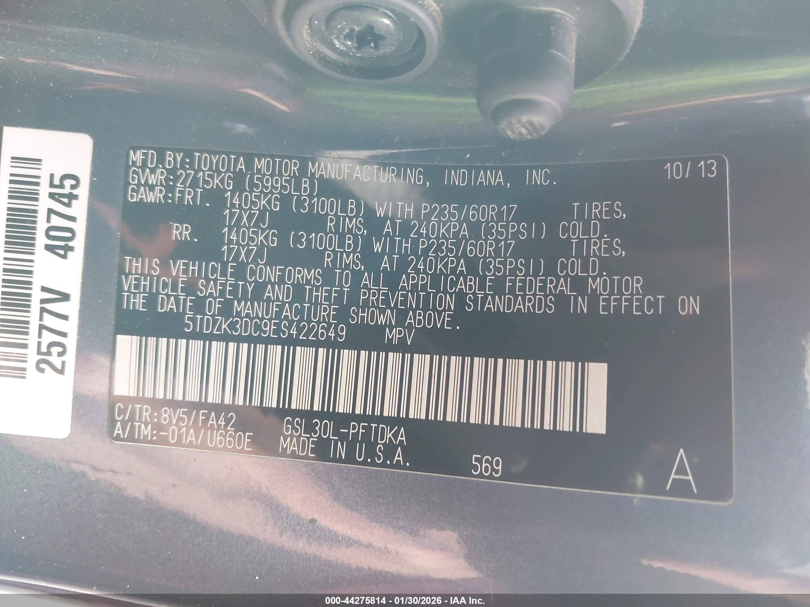 TOYOTA SIENNA image 9