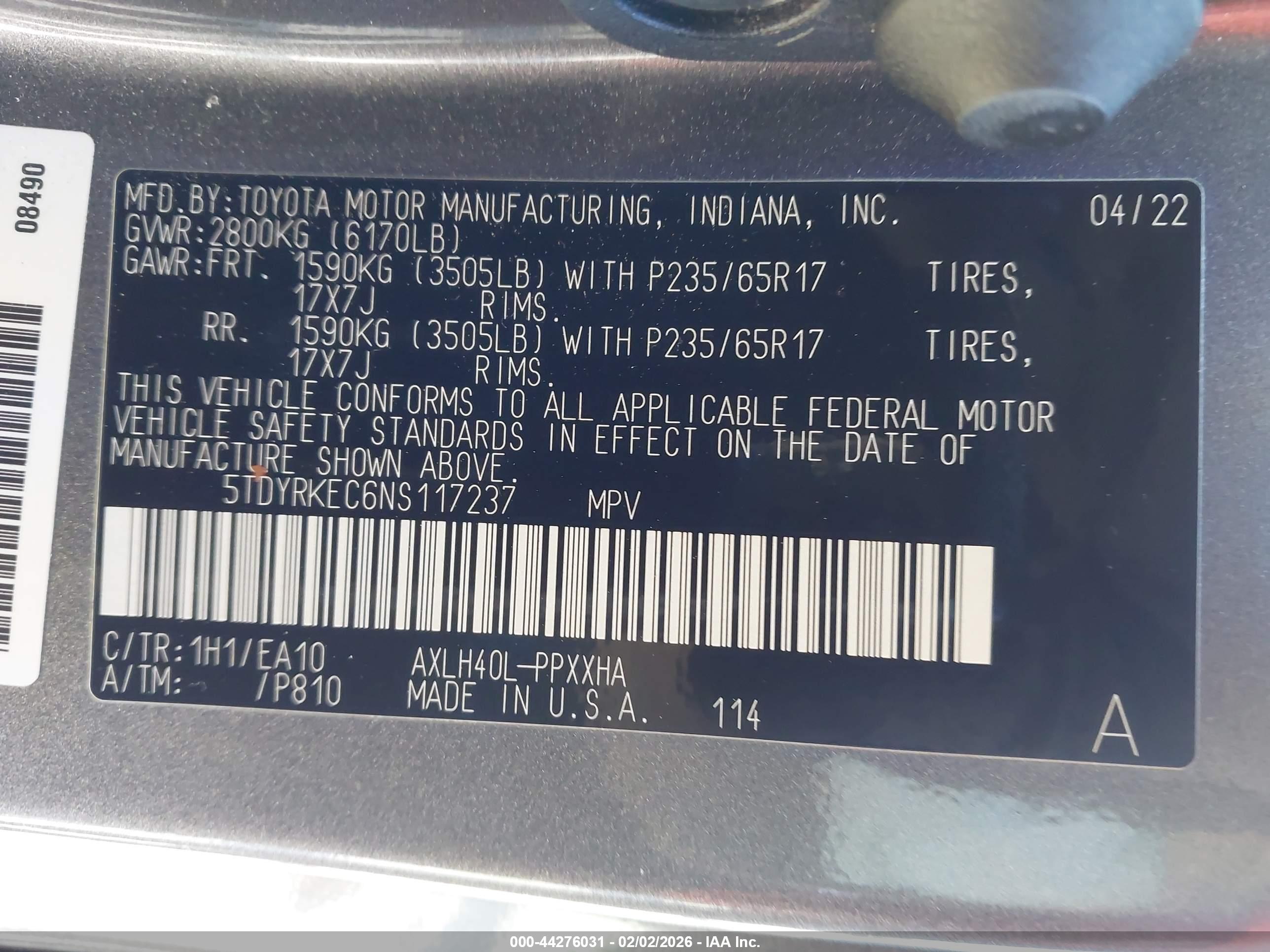 TOYOTA SIENNA image 9