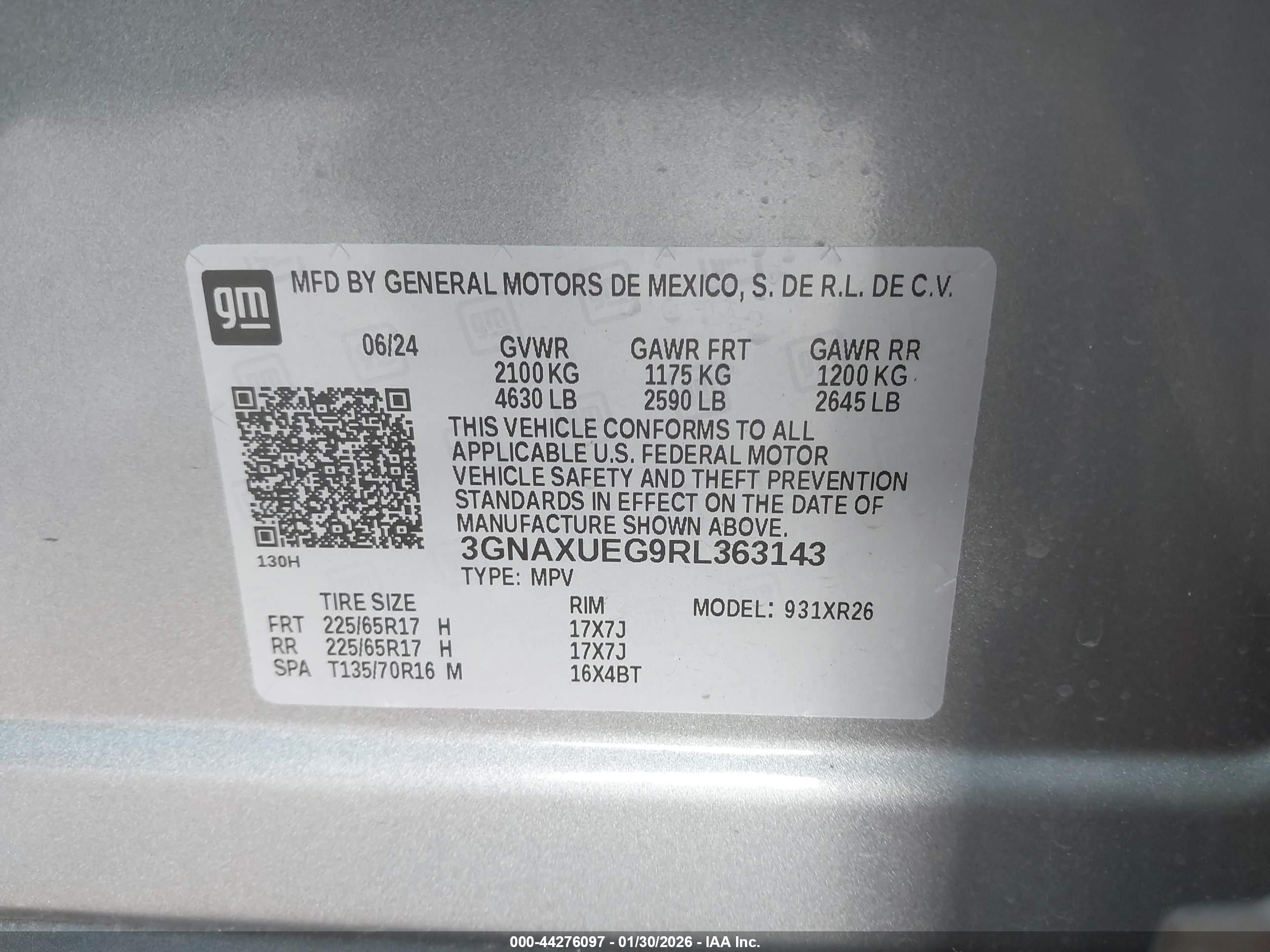 CHEVROLET EQUINOX image 9
