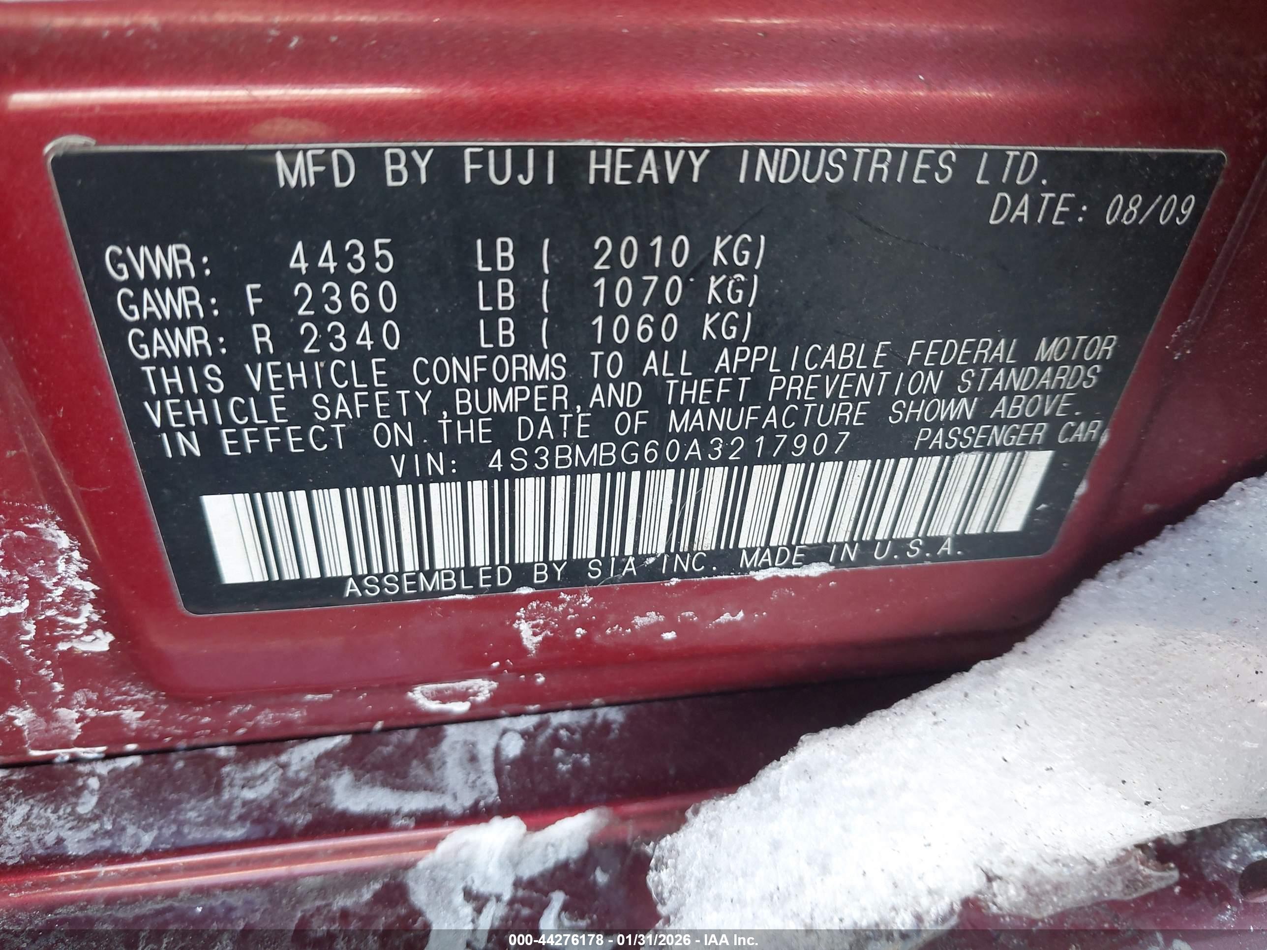SUBARU LEGACY image 9