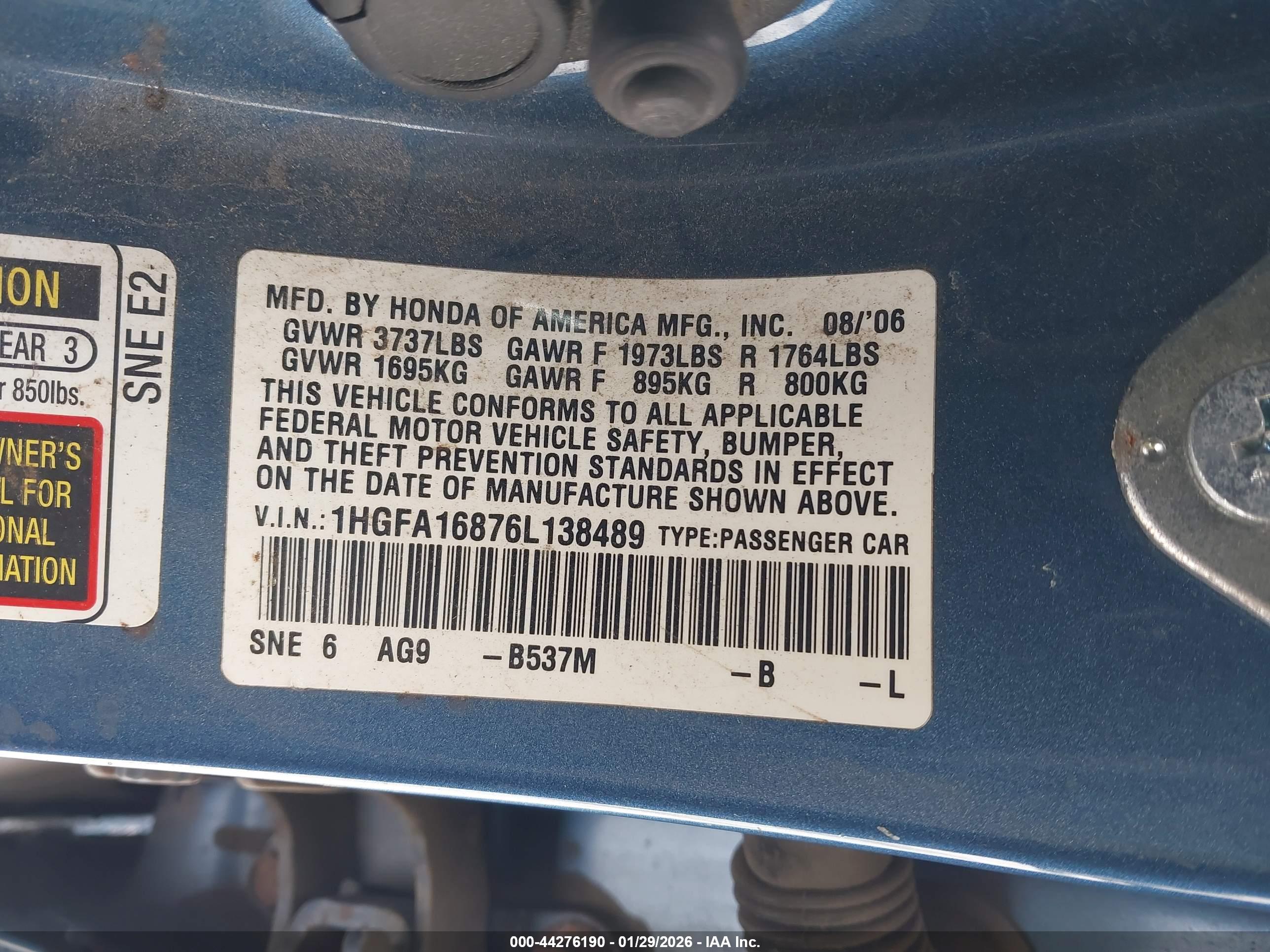 HONDA CIVIC image 9