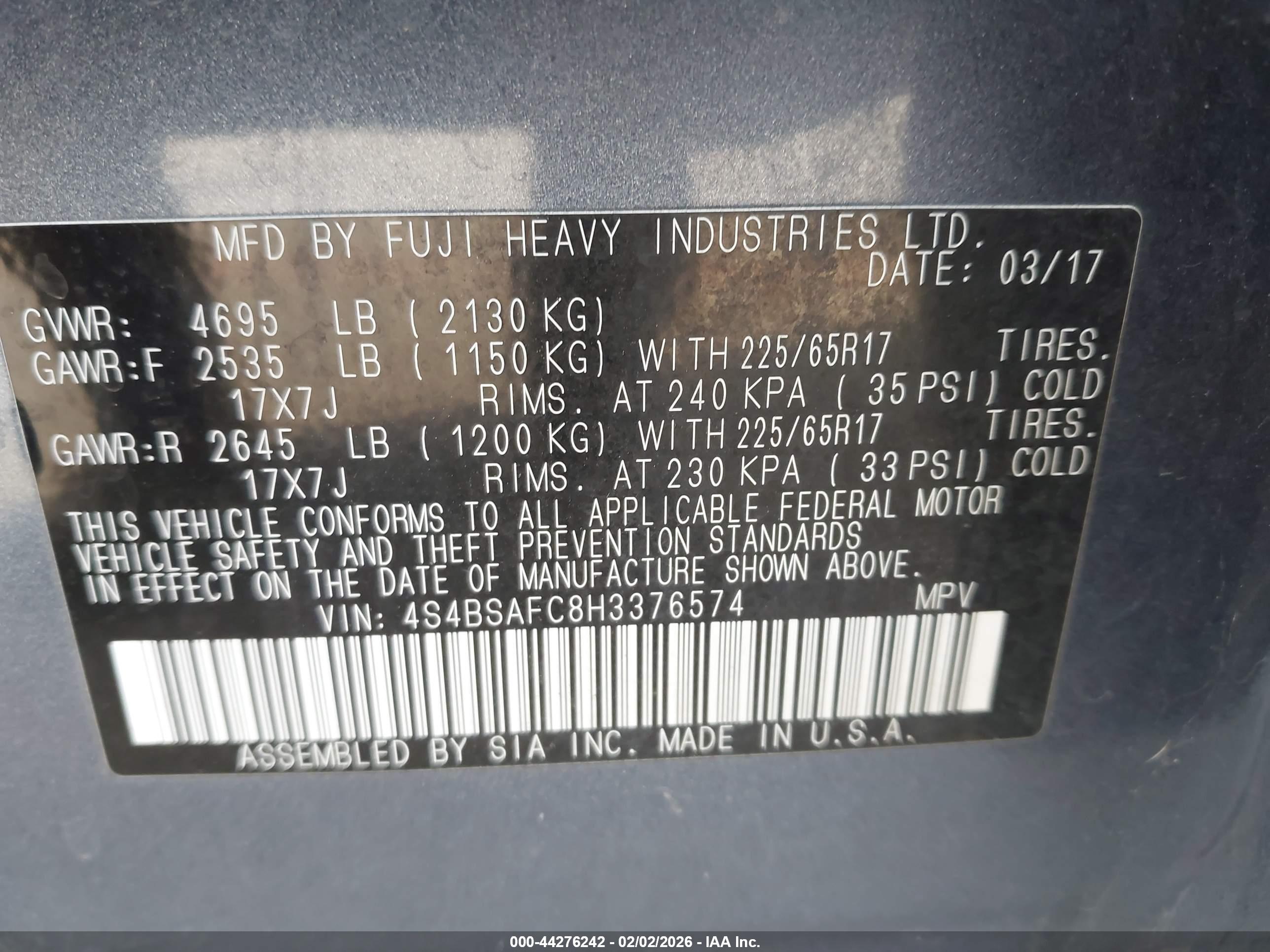 SUBARU OUTBACK image 9