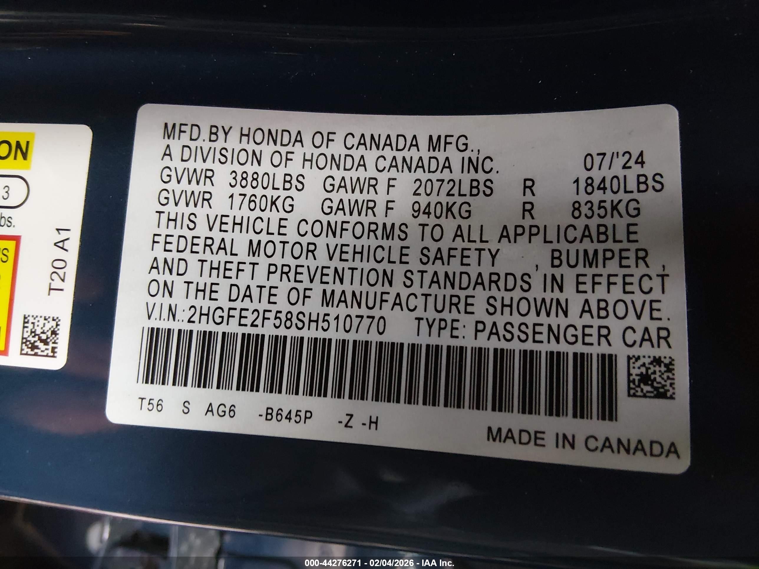 HONDA CIVIC image 9