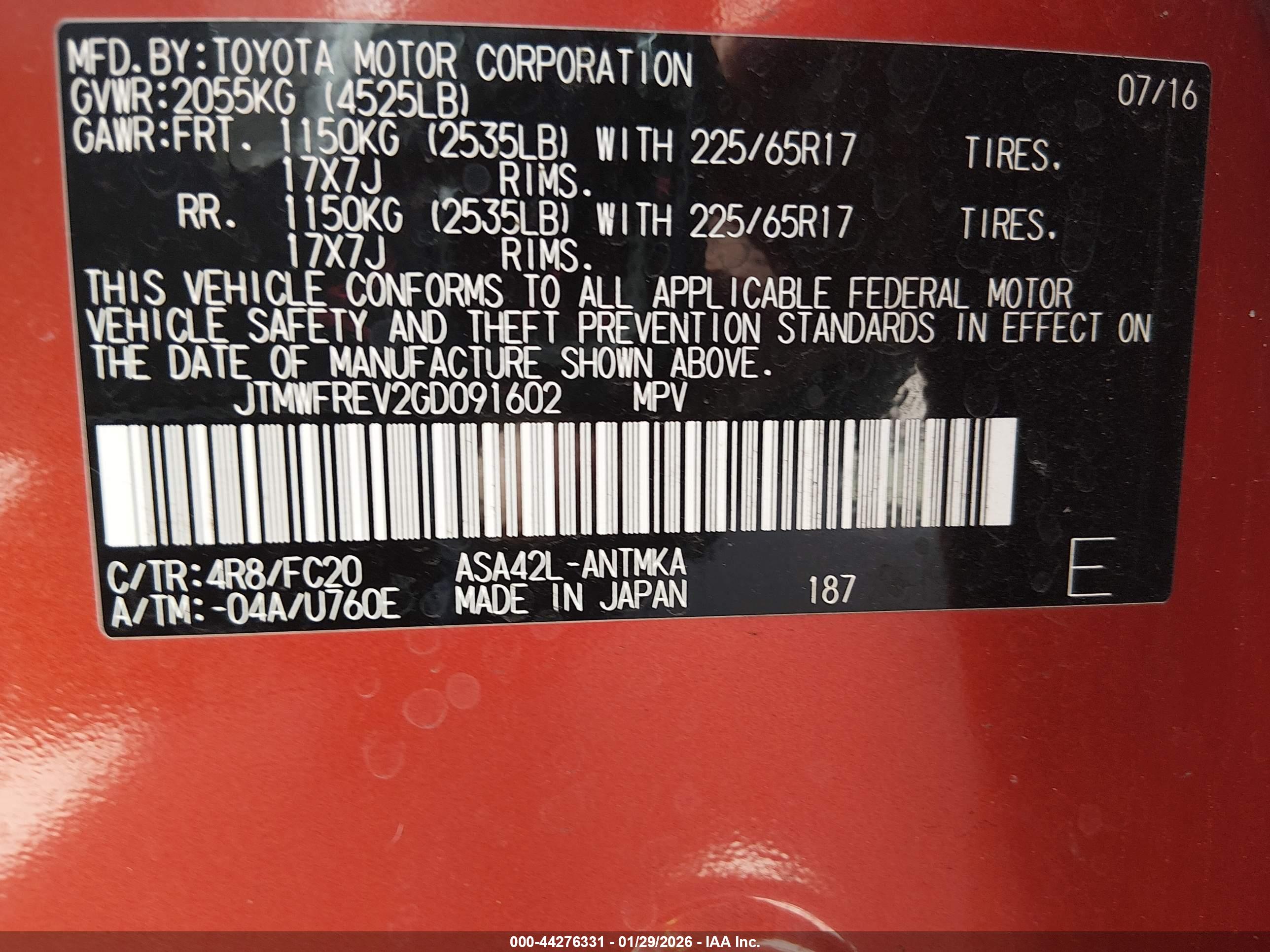 TOYOTA RAV4 image 9