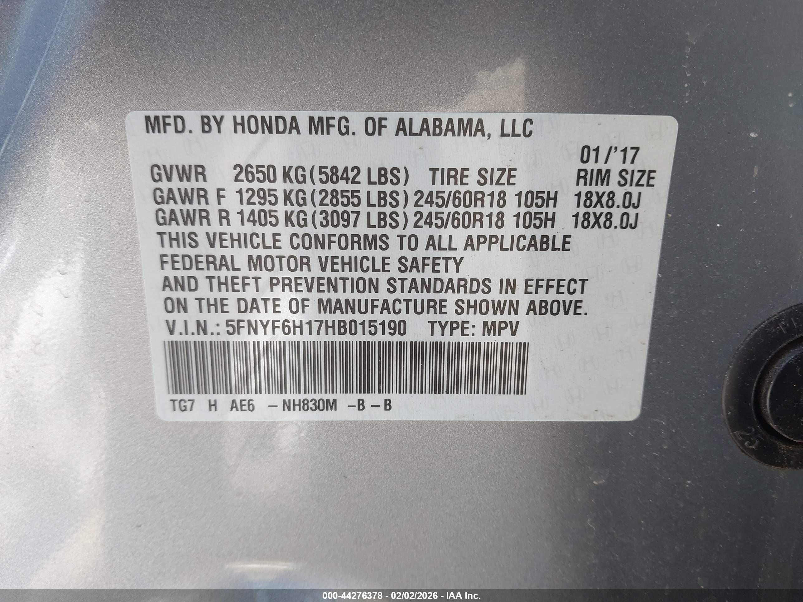 HONDA PILOT image 9