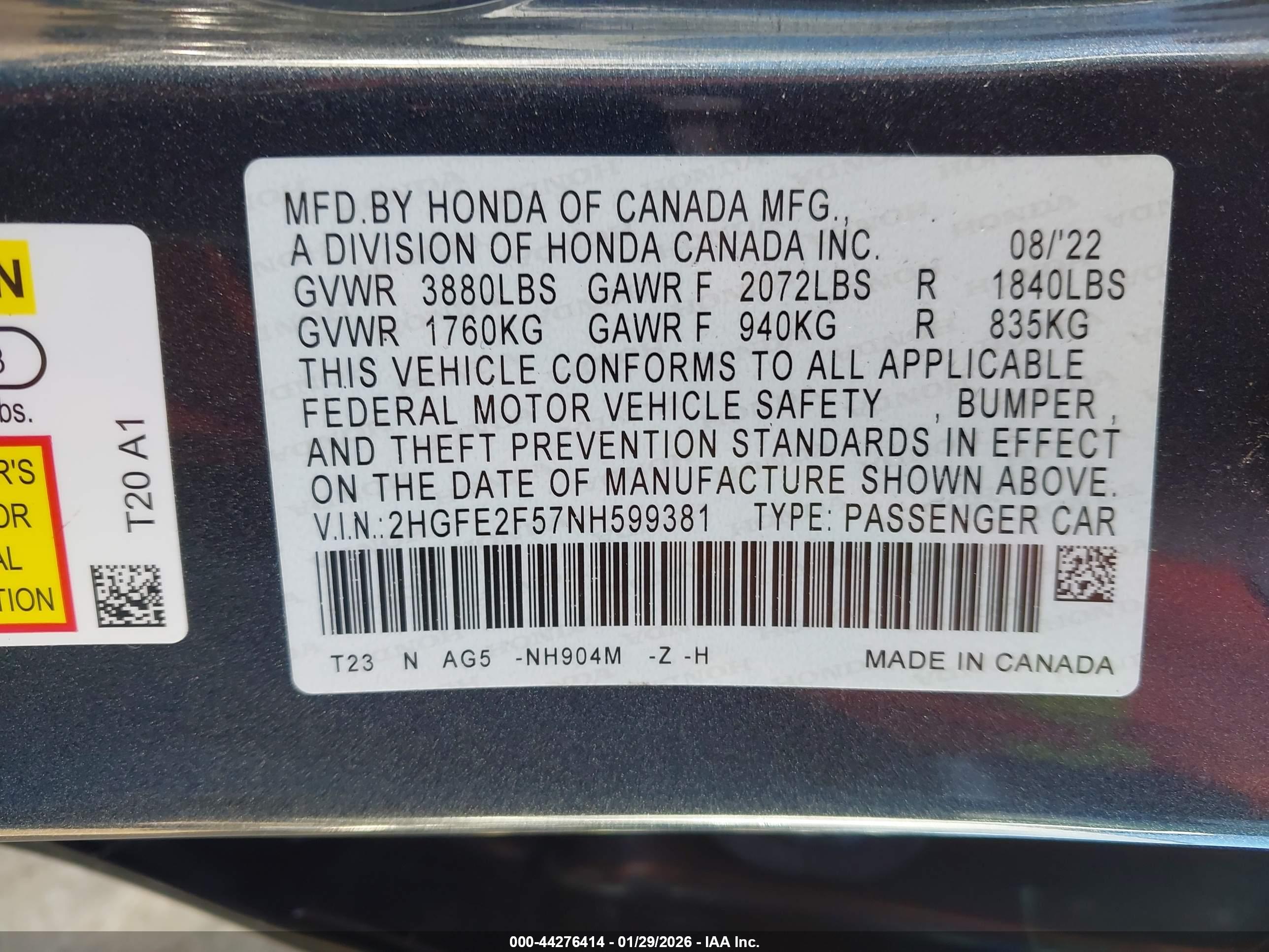 HONDA CIVIC image 9