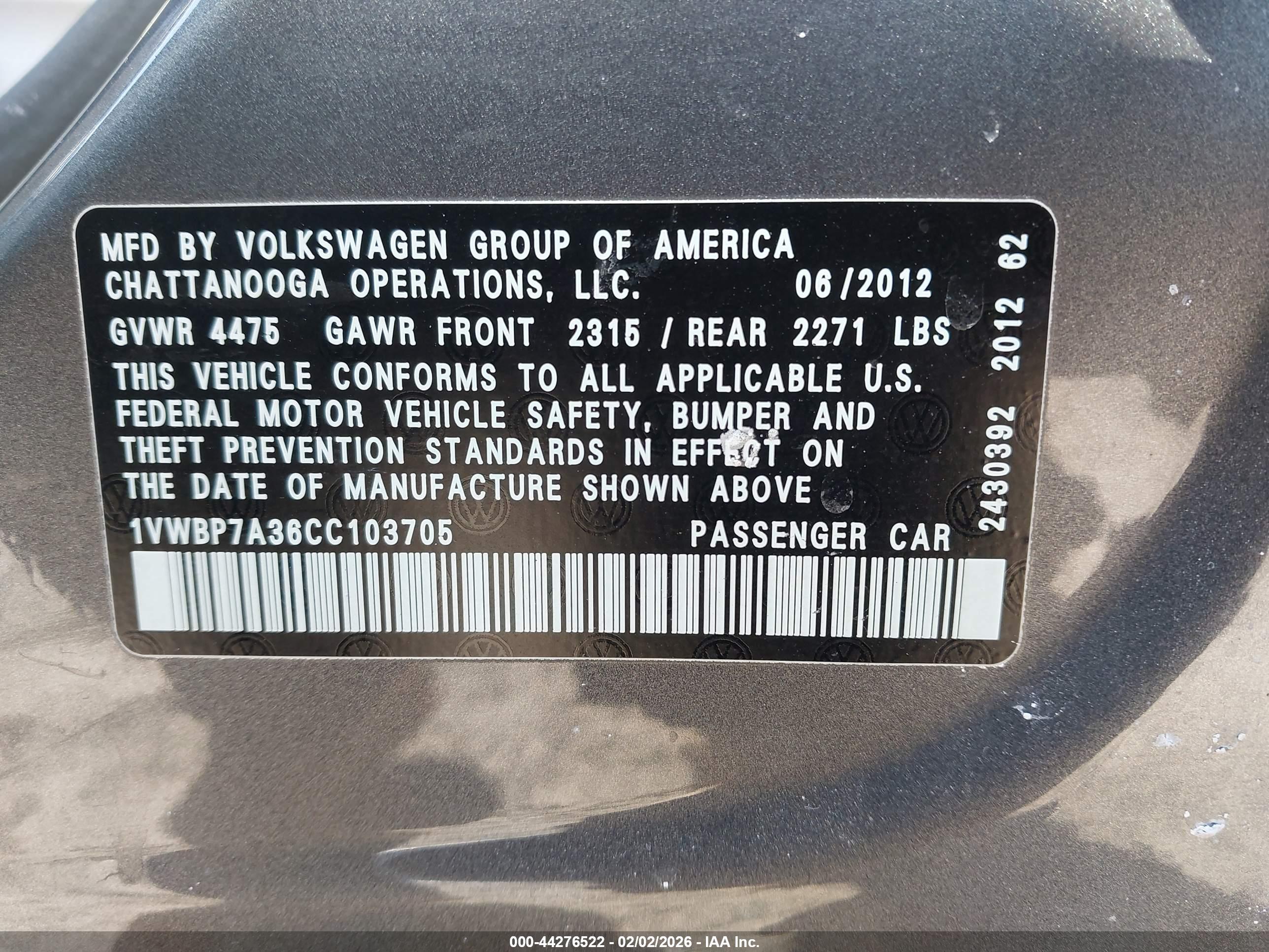 VOLKSWAGEN PASSAT image 9
