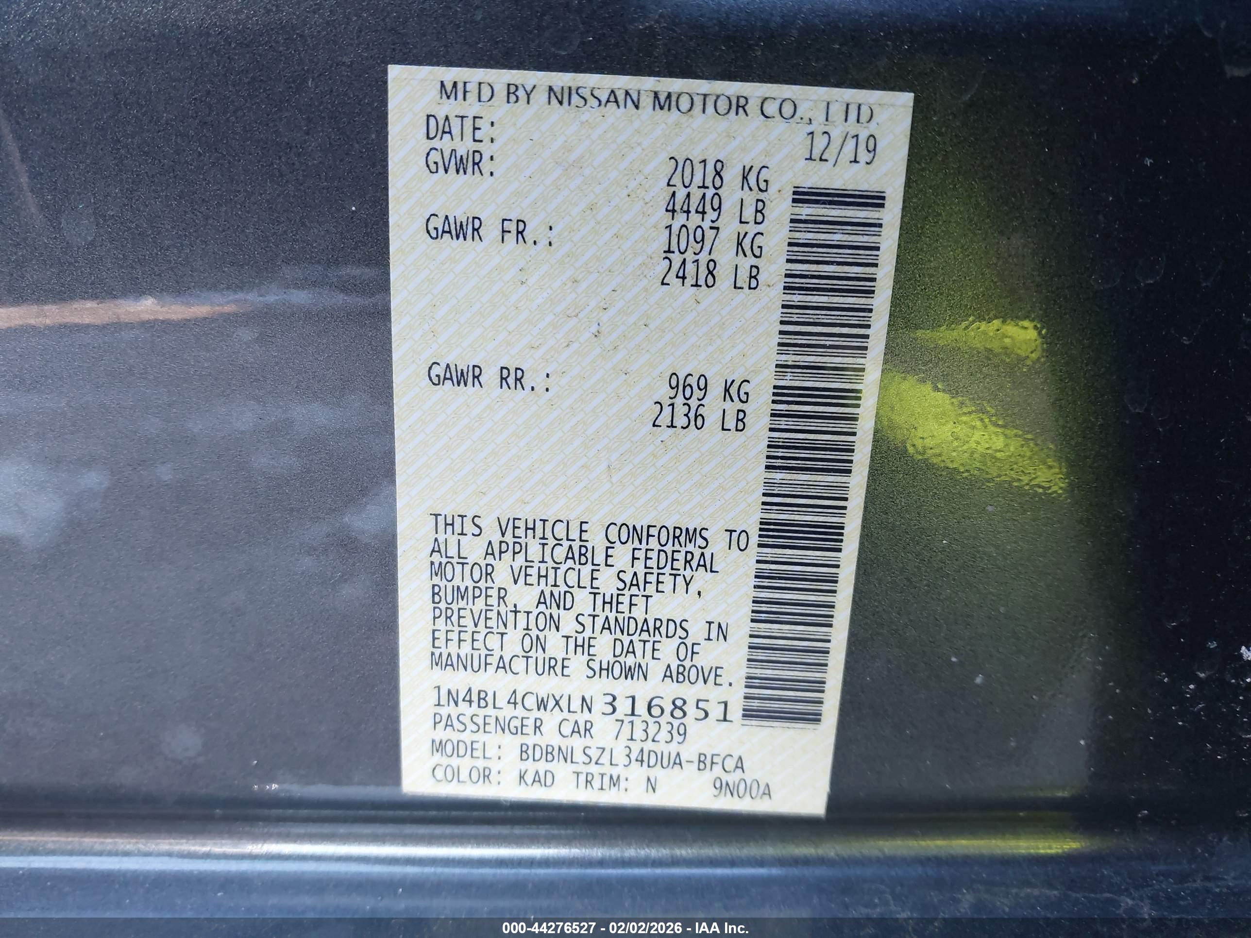 NISSAN ALTIMA image 9