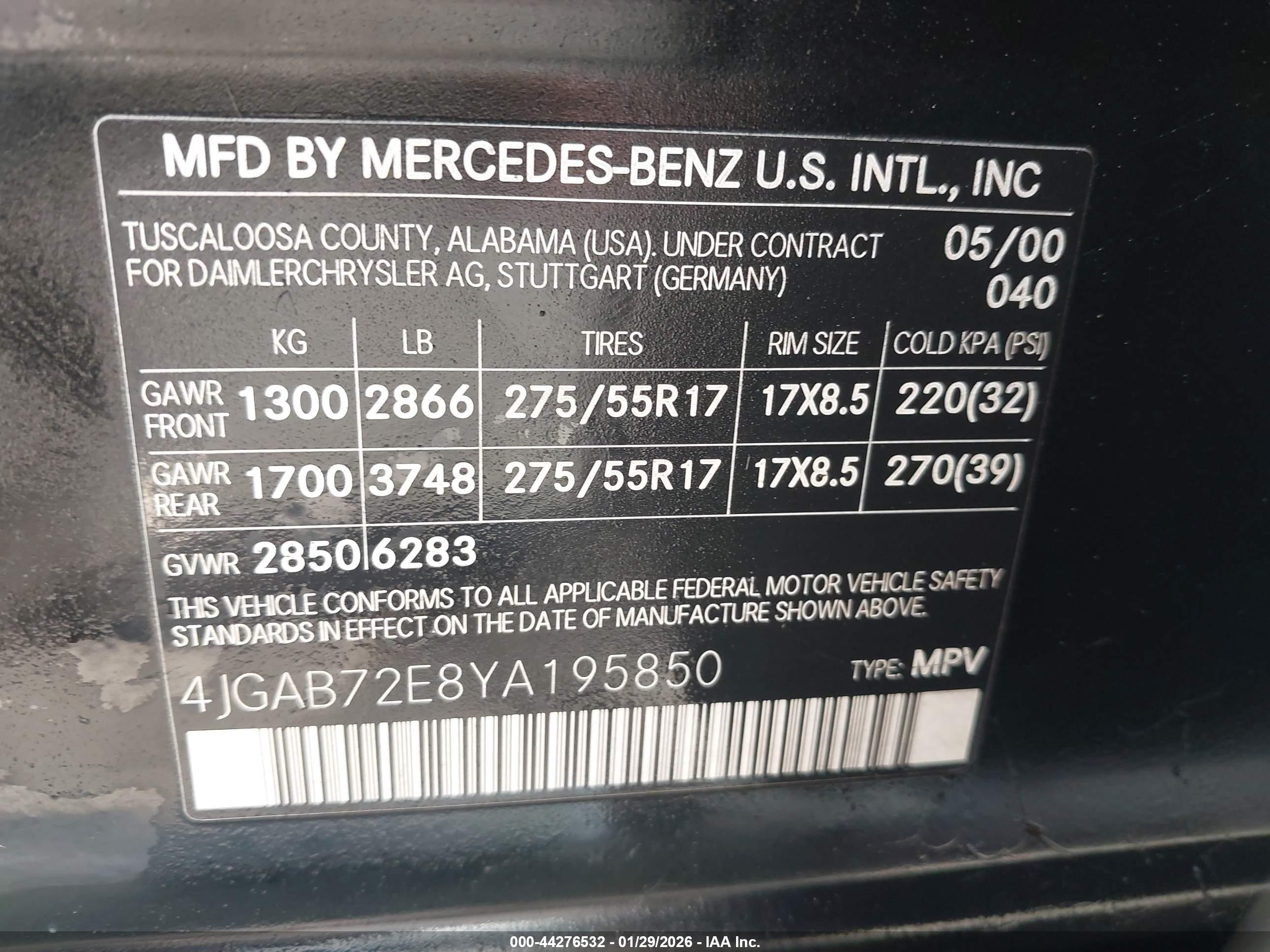 MERCEDES-BENZ ML image 9