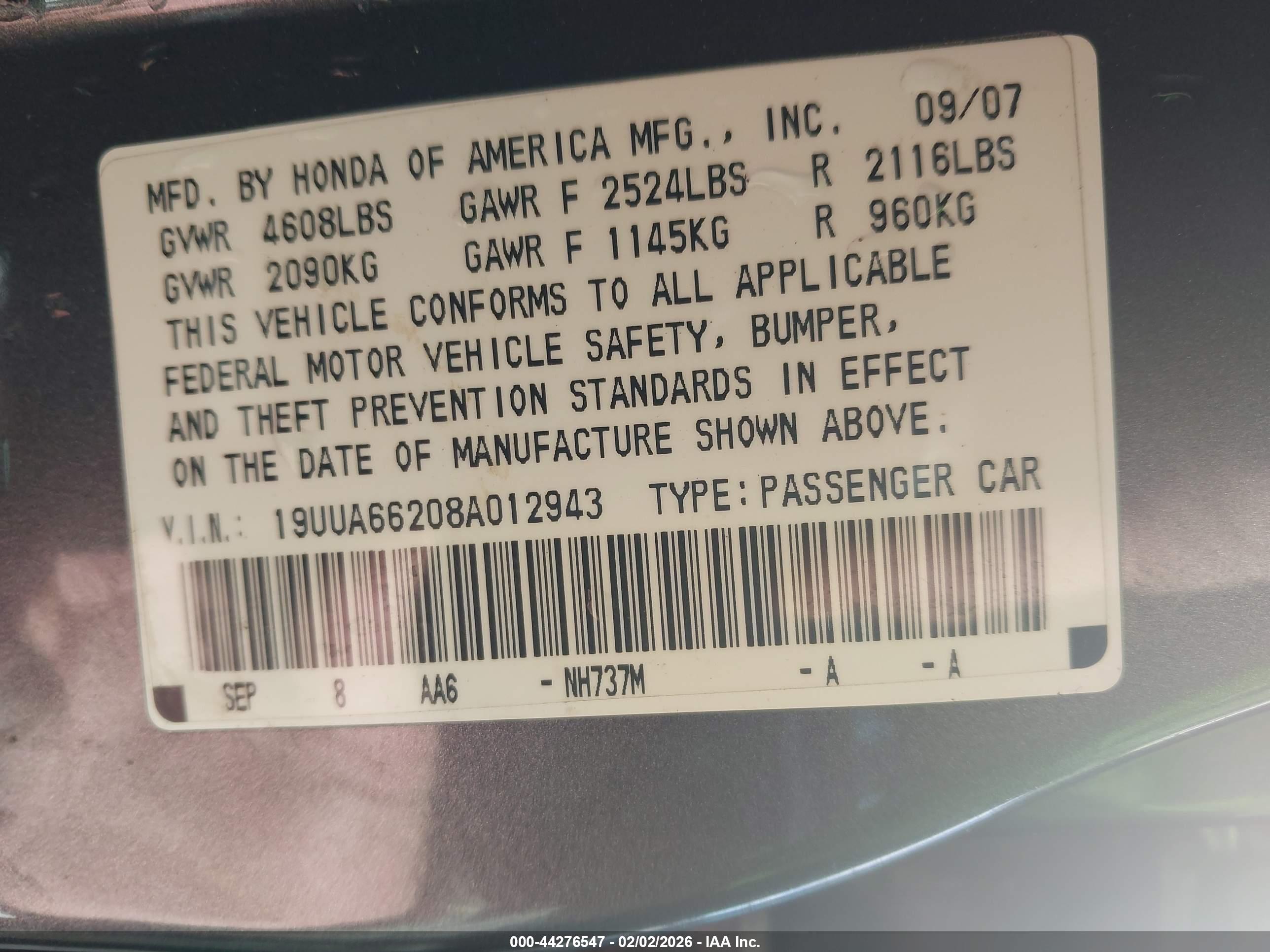 ACURA TL image 9