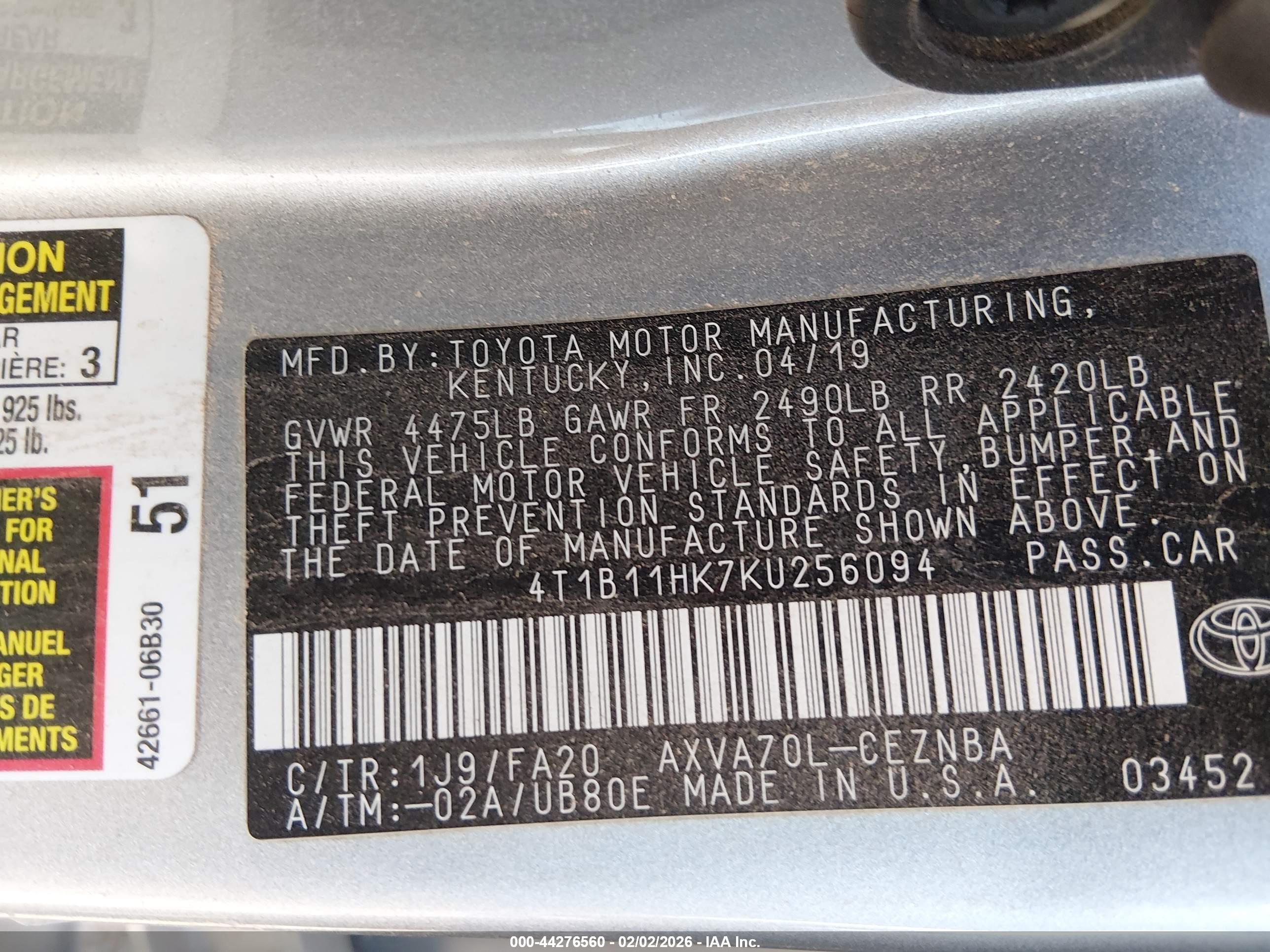 TOYOTA CAMRY image 9