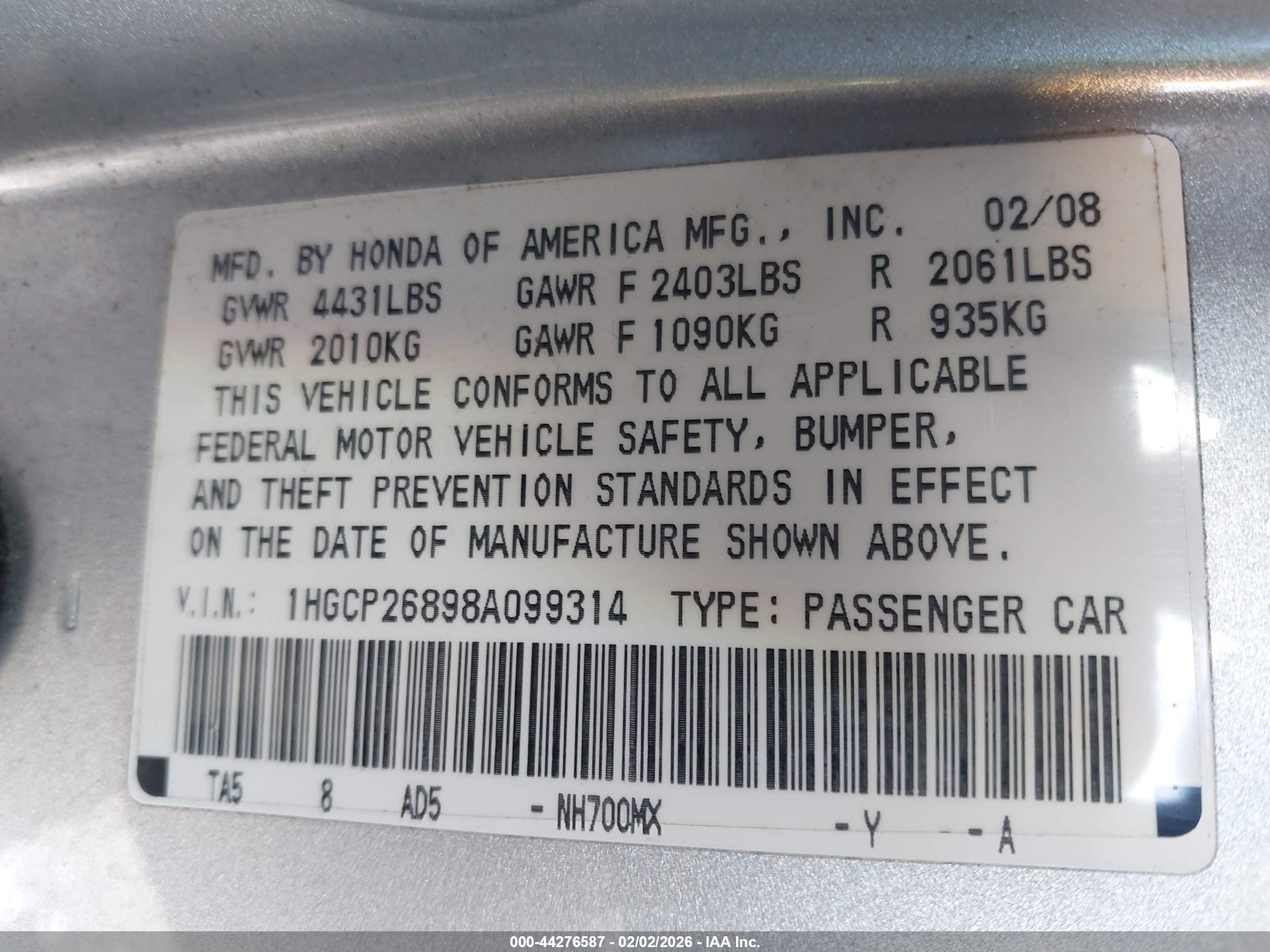 HONDA ACCORD image 9