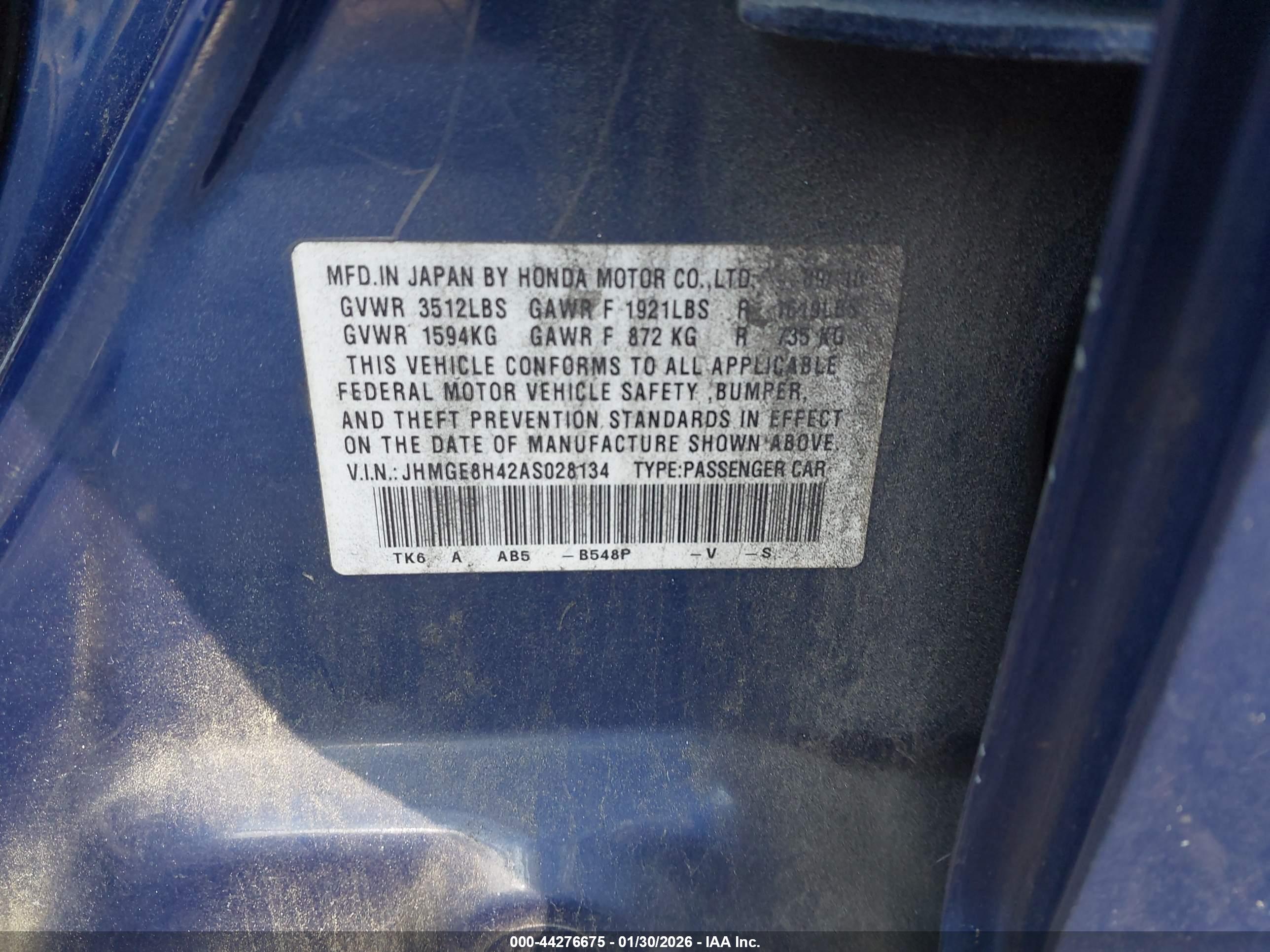 HONDA FIT image 9