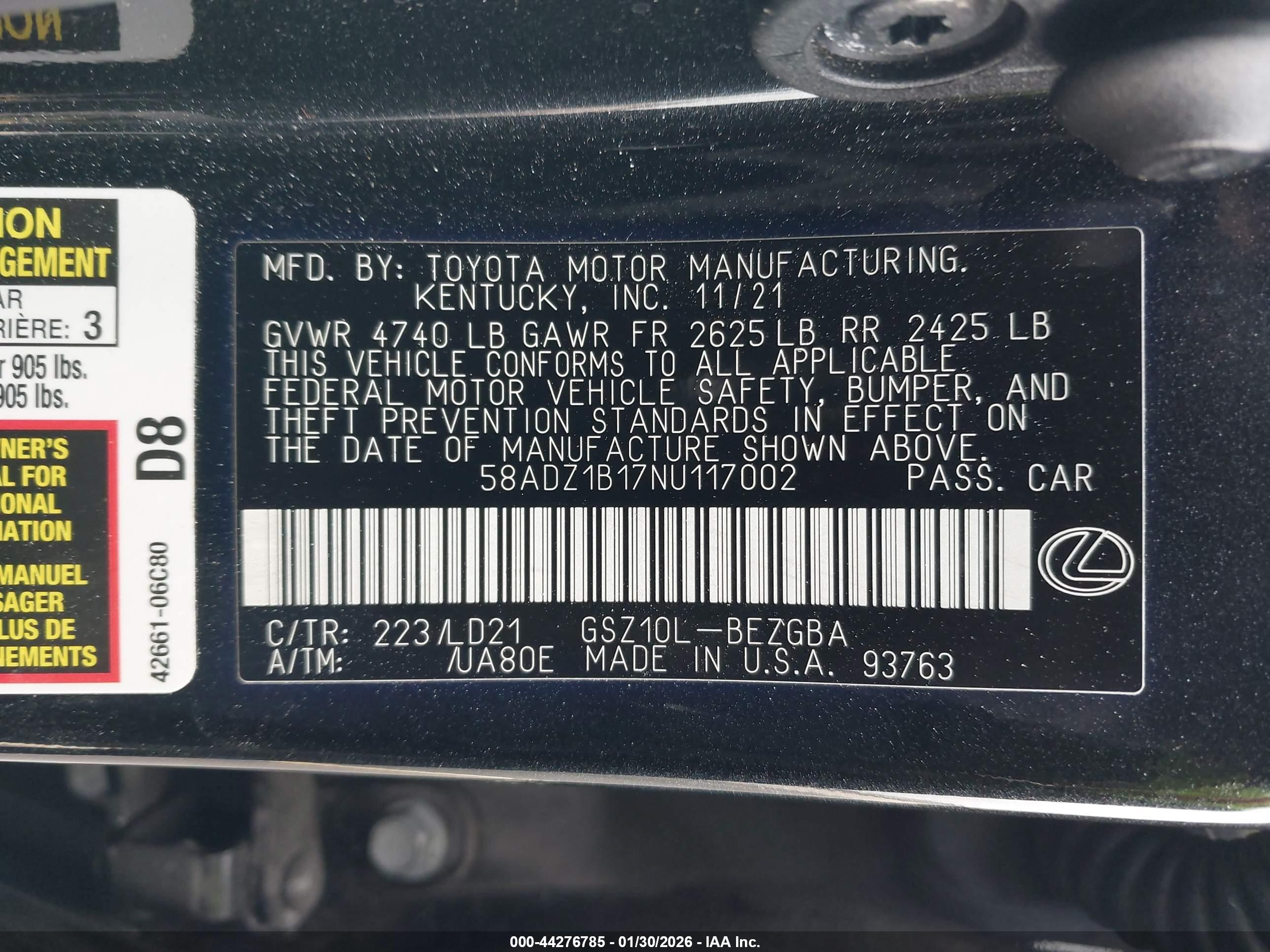 LEXUS ES image 9
