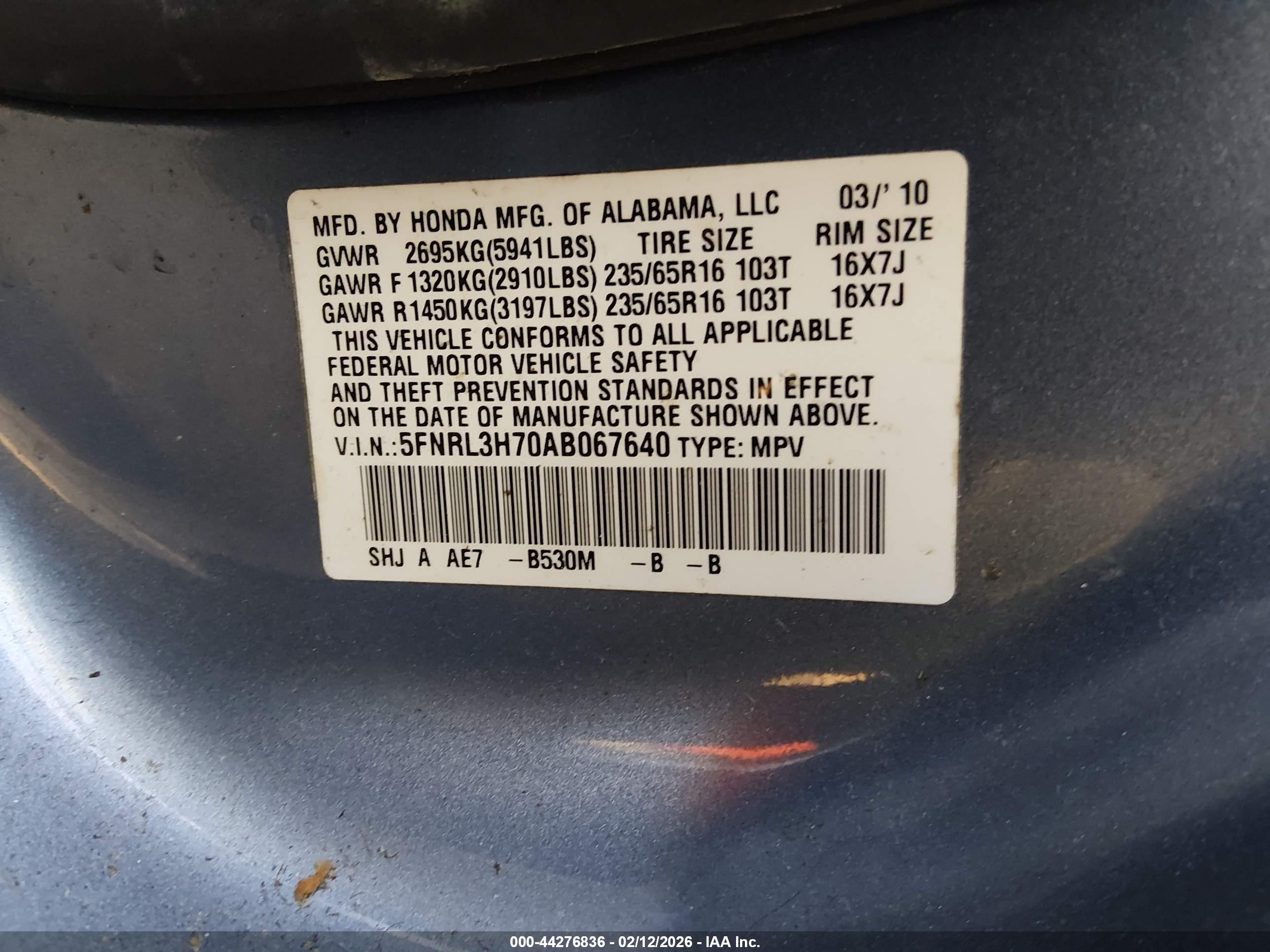 HONDA ODYSSEY image 9