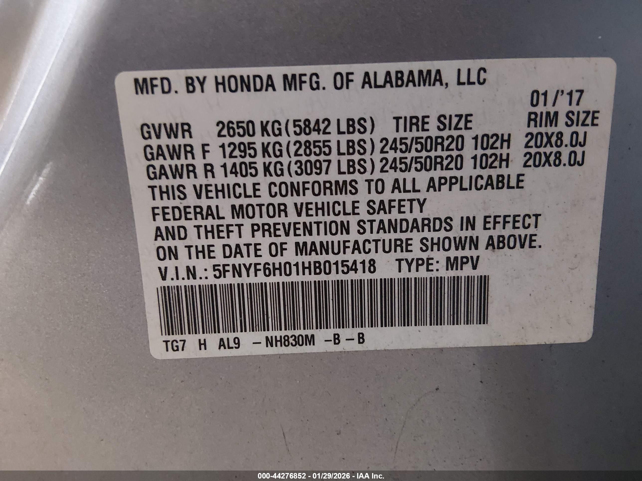 HONDA PILOT image 9
