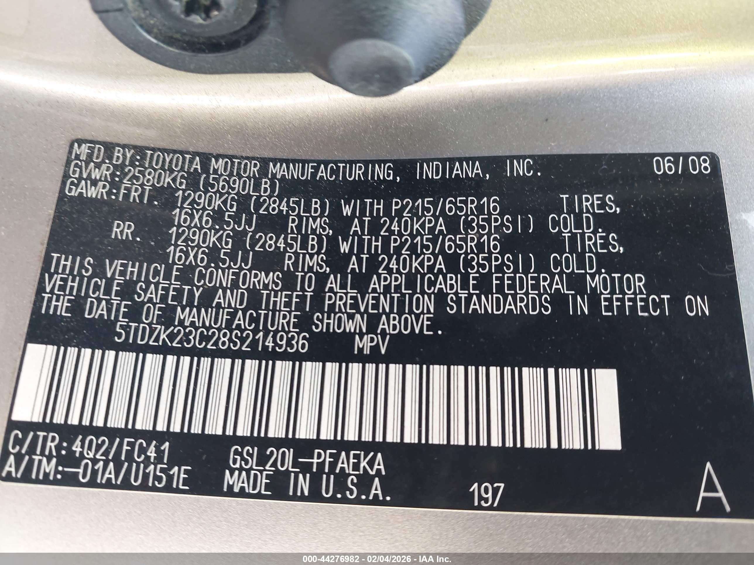 TOYOTA SIENNA image 9