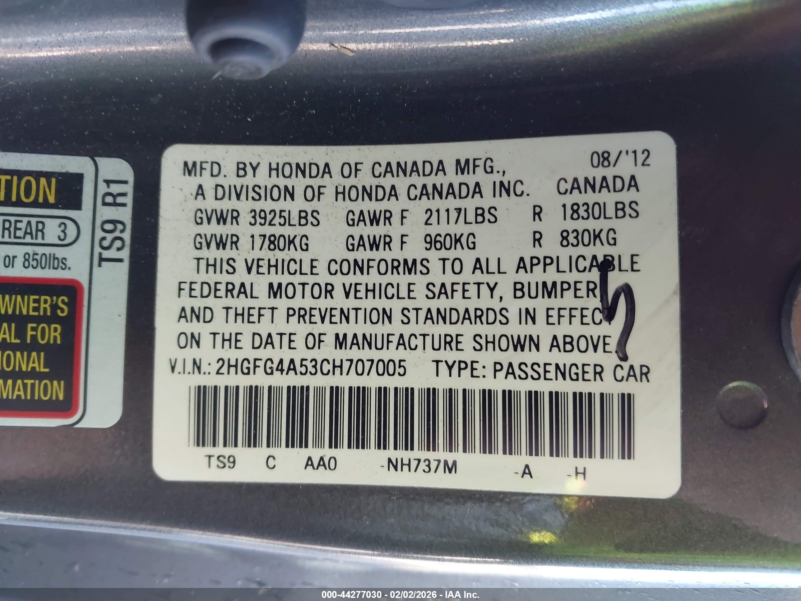 HONDA CIVIC image 9
