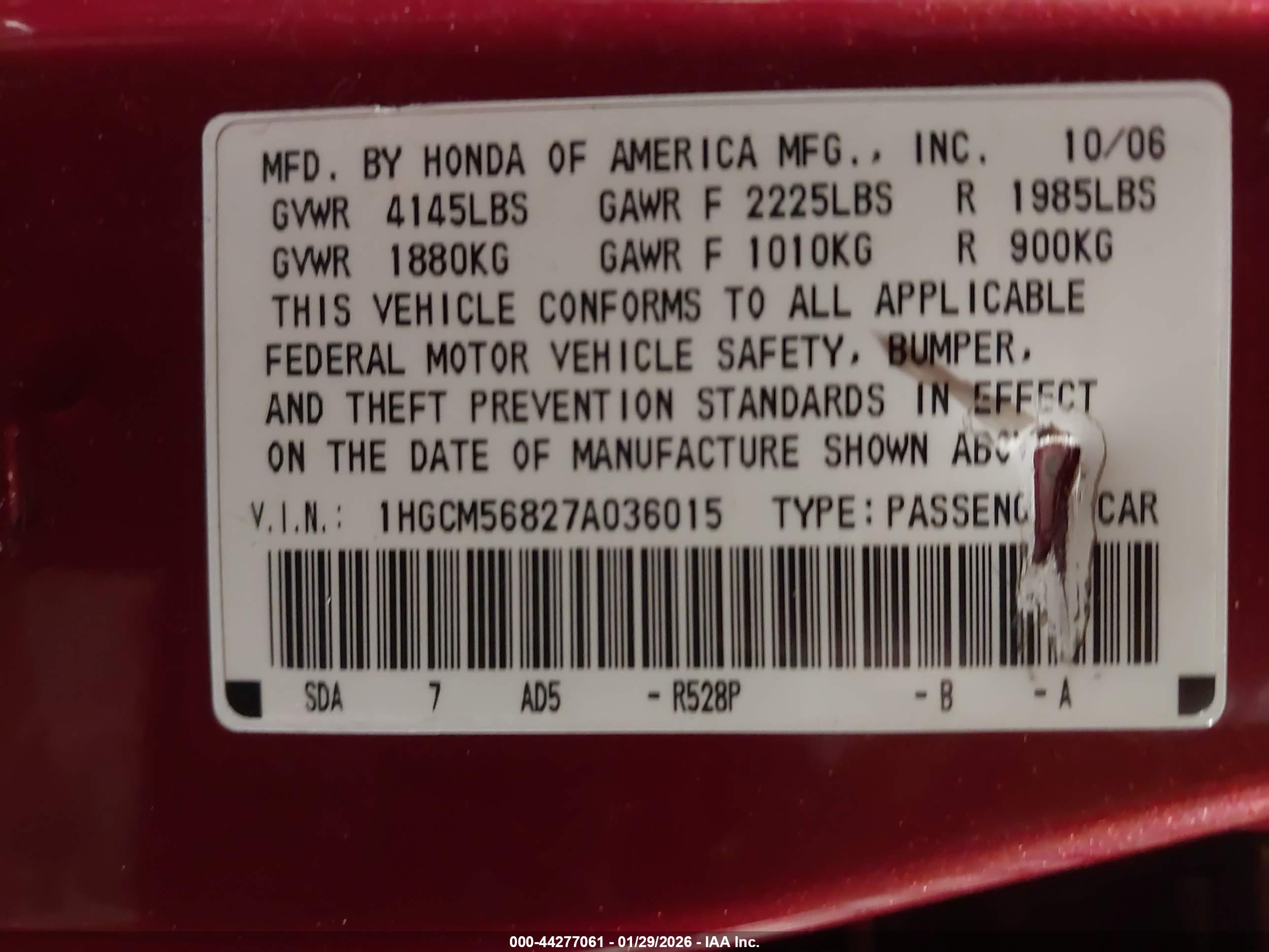 HONDA ACCORD image 9