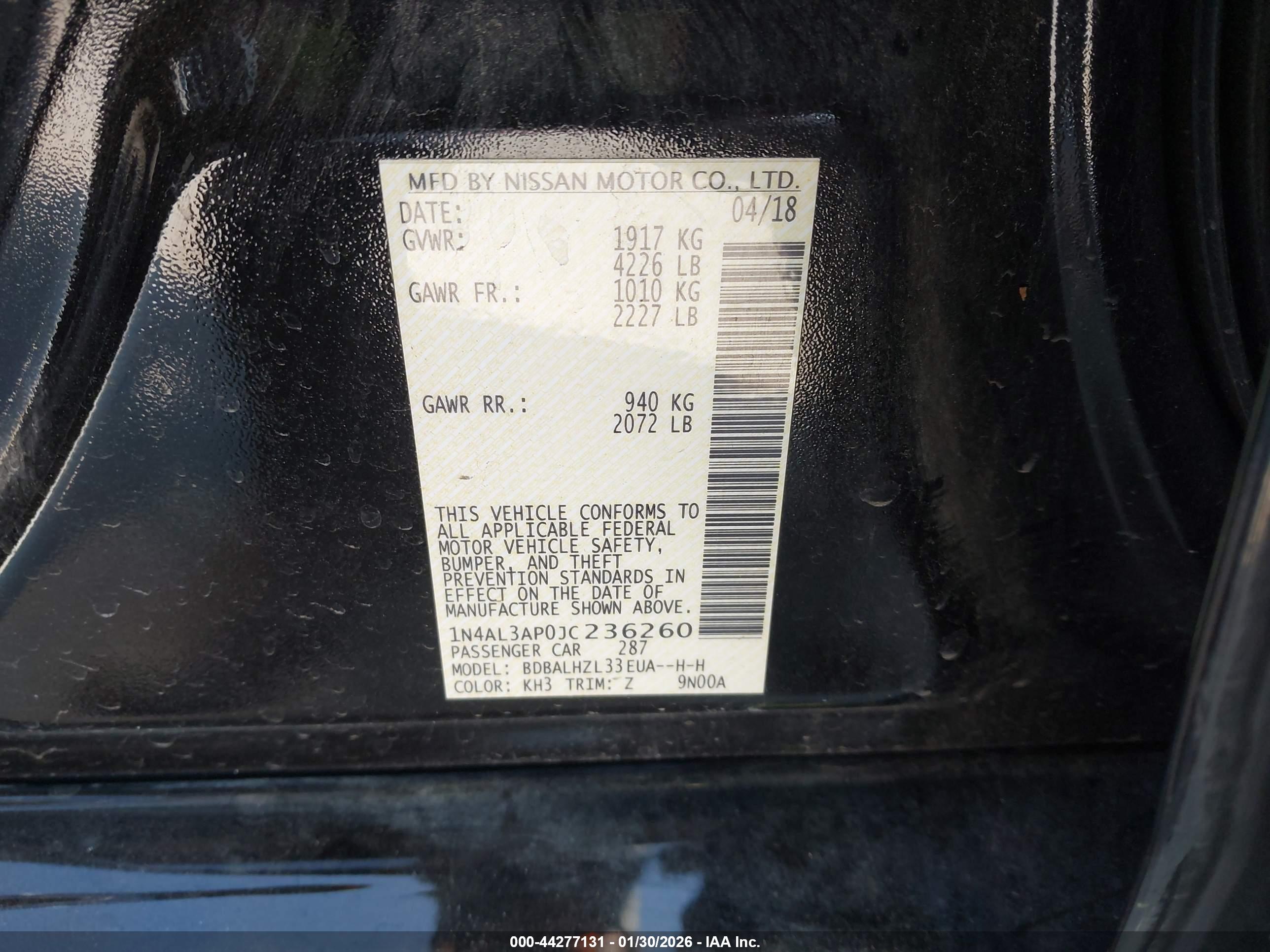 NISSAN ALTIMA image 9