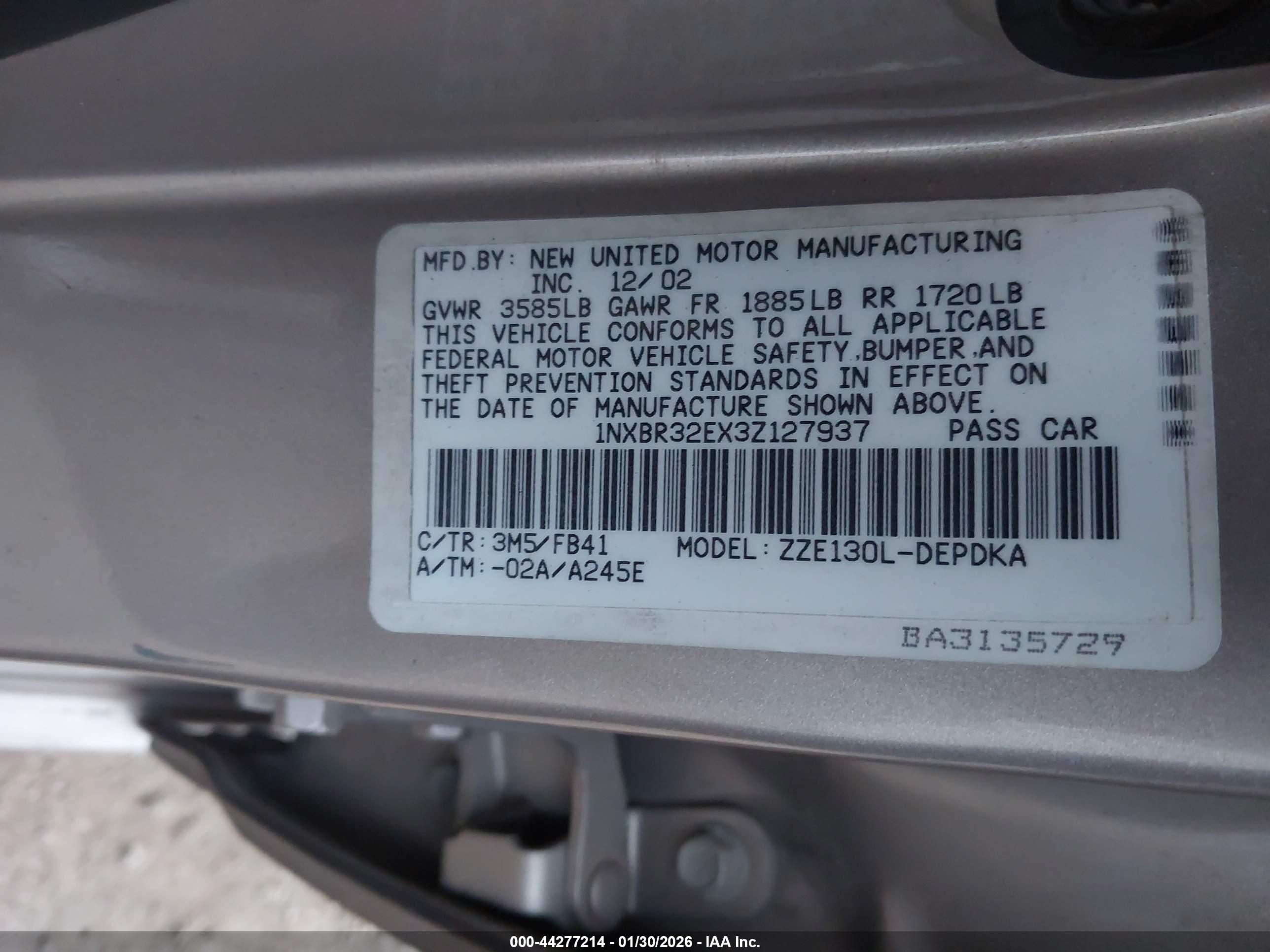 TOYOTA COROLLA image 9