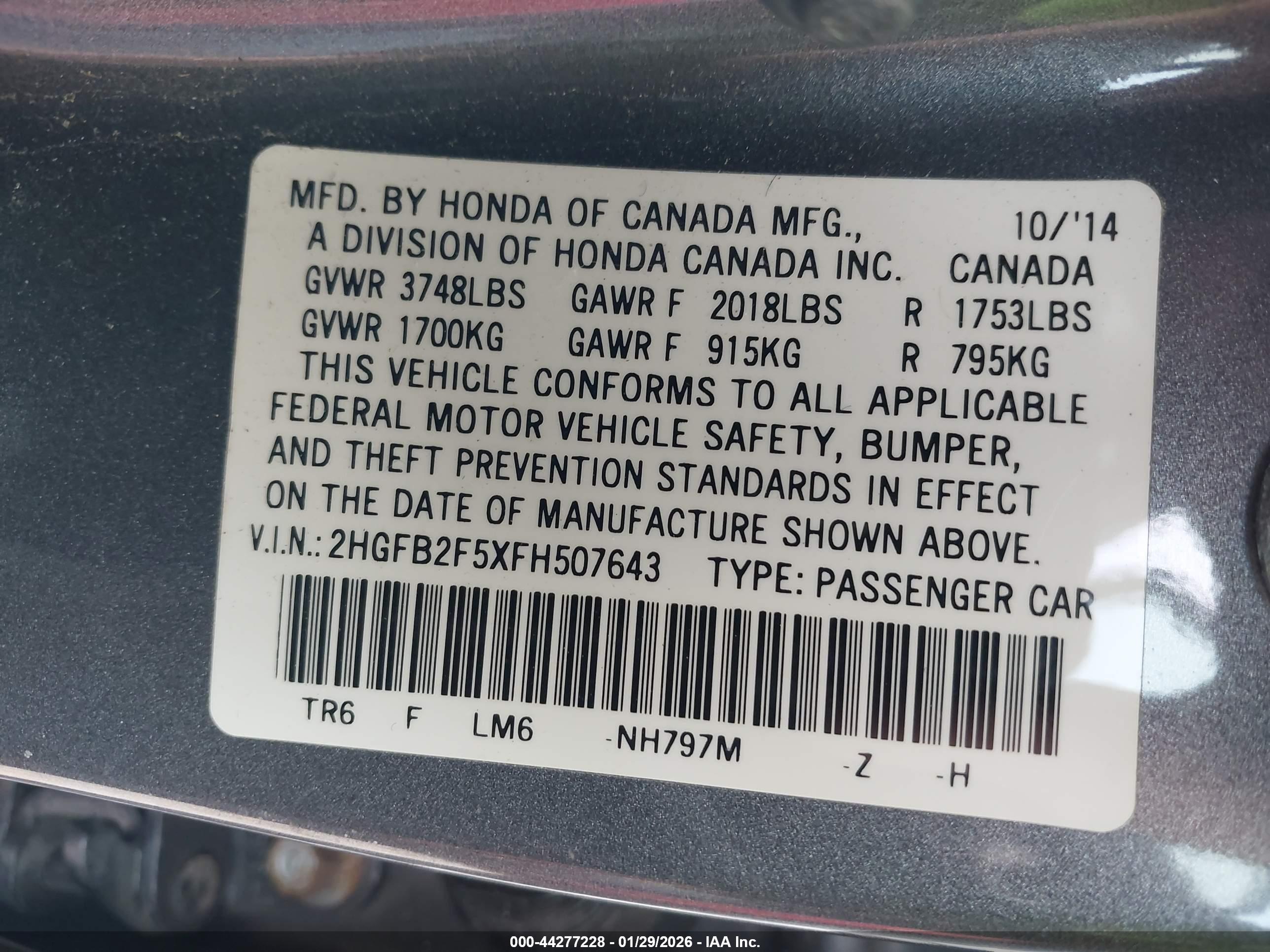 HONDA CIVIC image 9