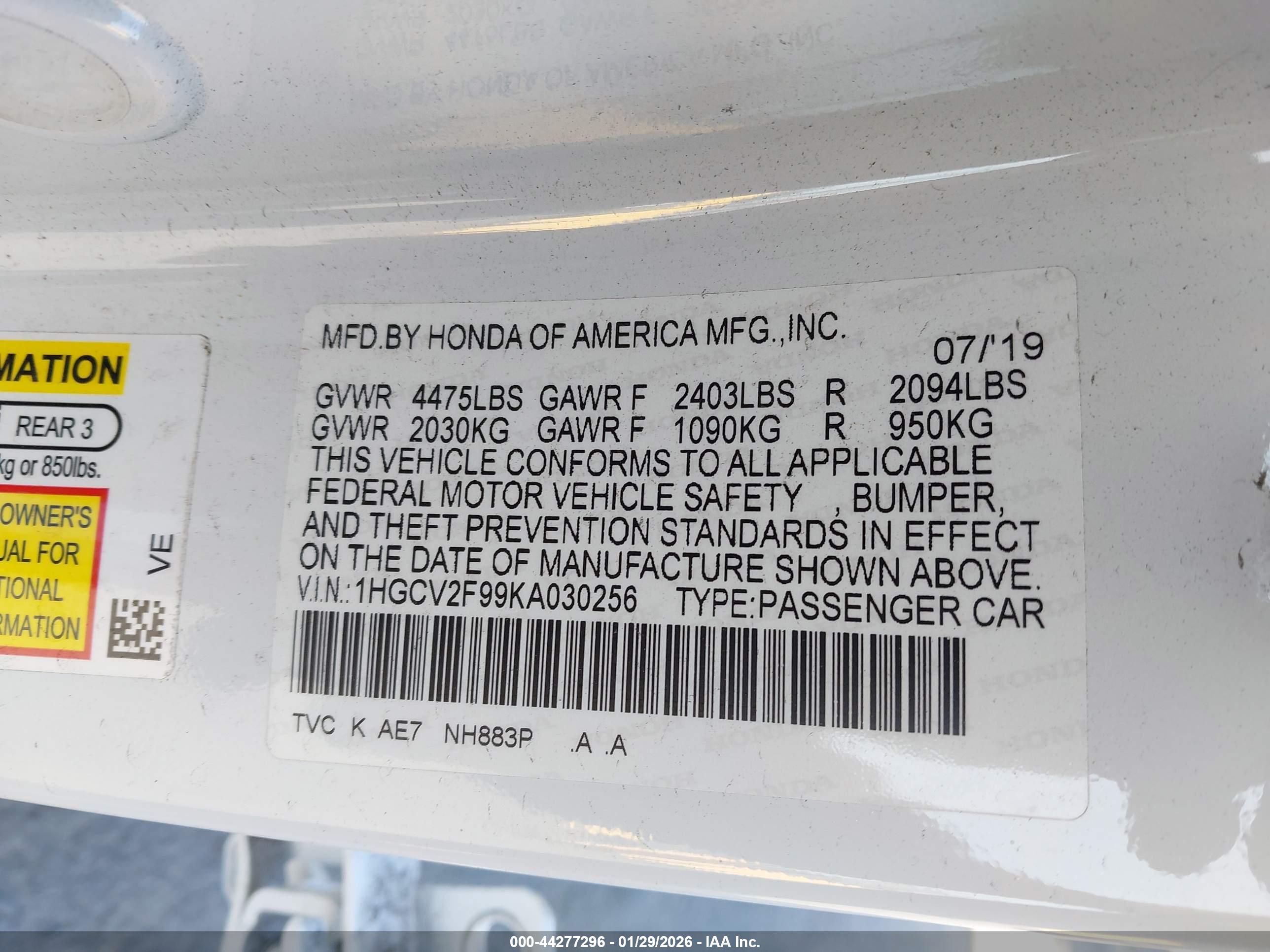 HONDA ACCORD image 9