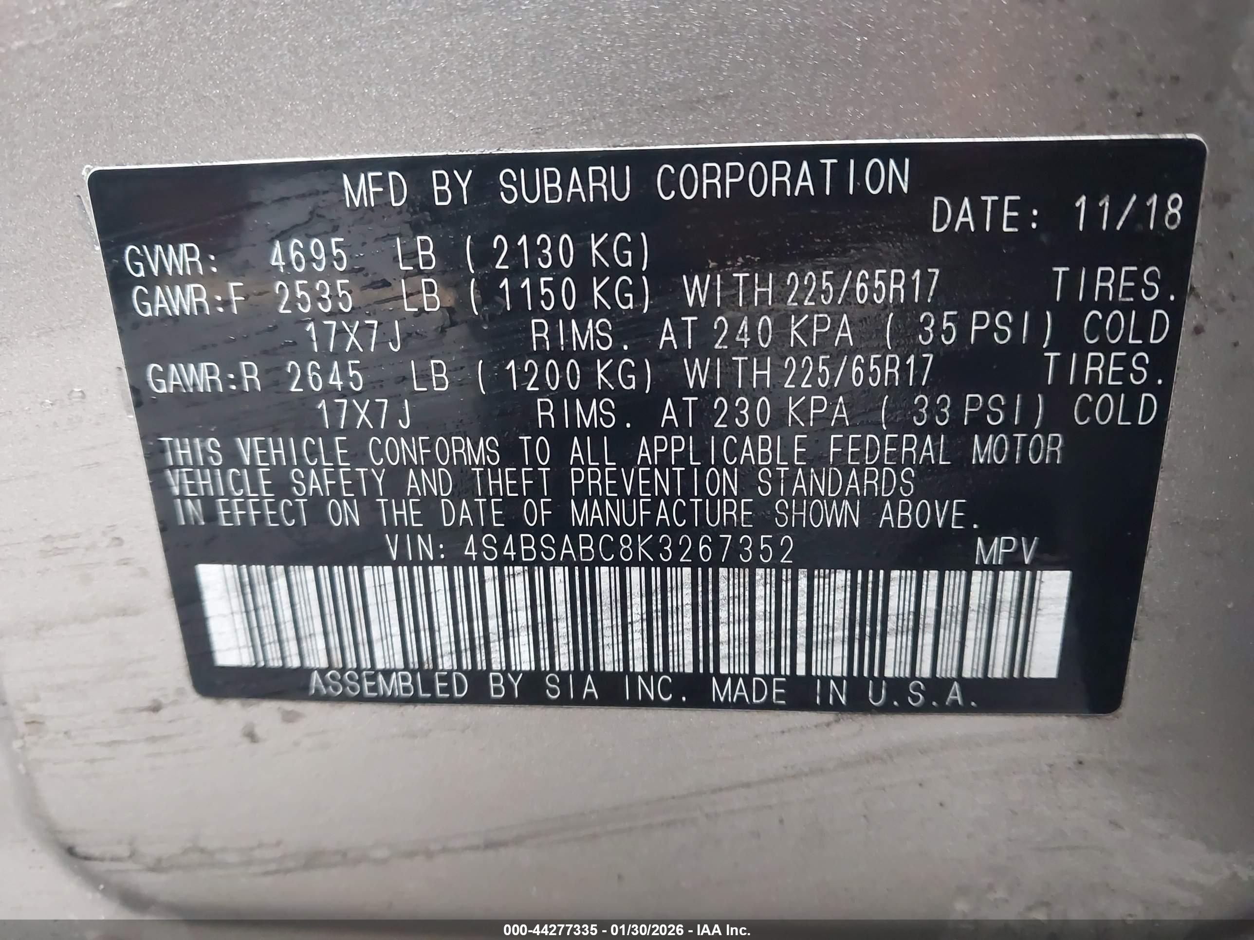 SUBARU OUTBACK image 9