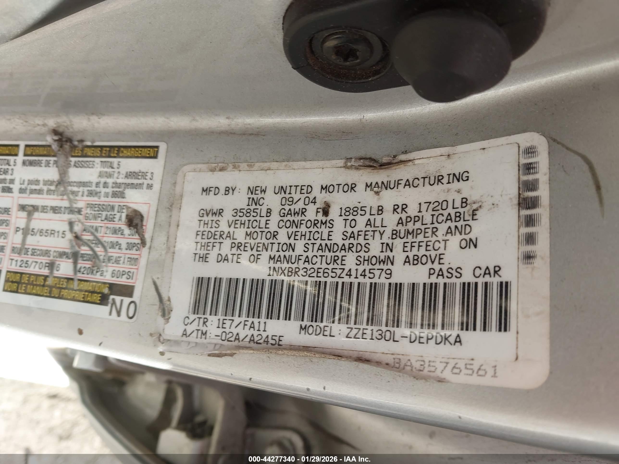 TOYOTA COROLLA image 9