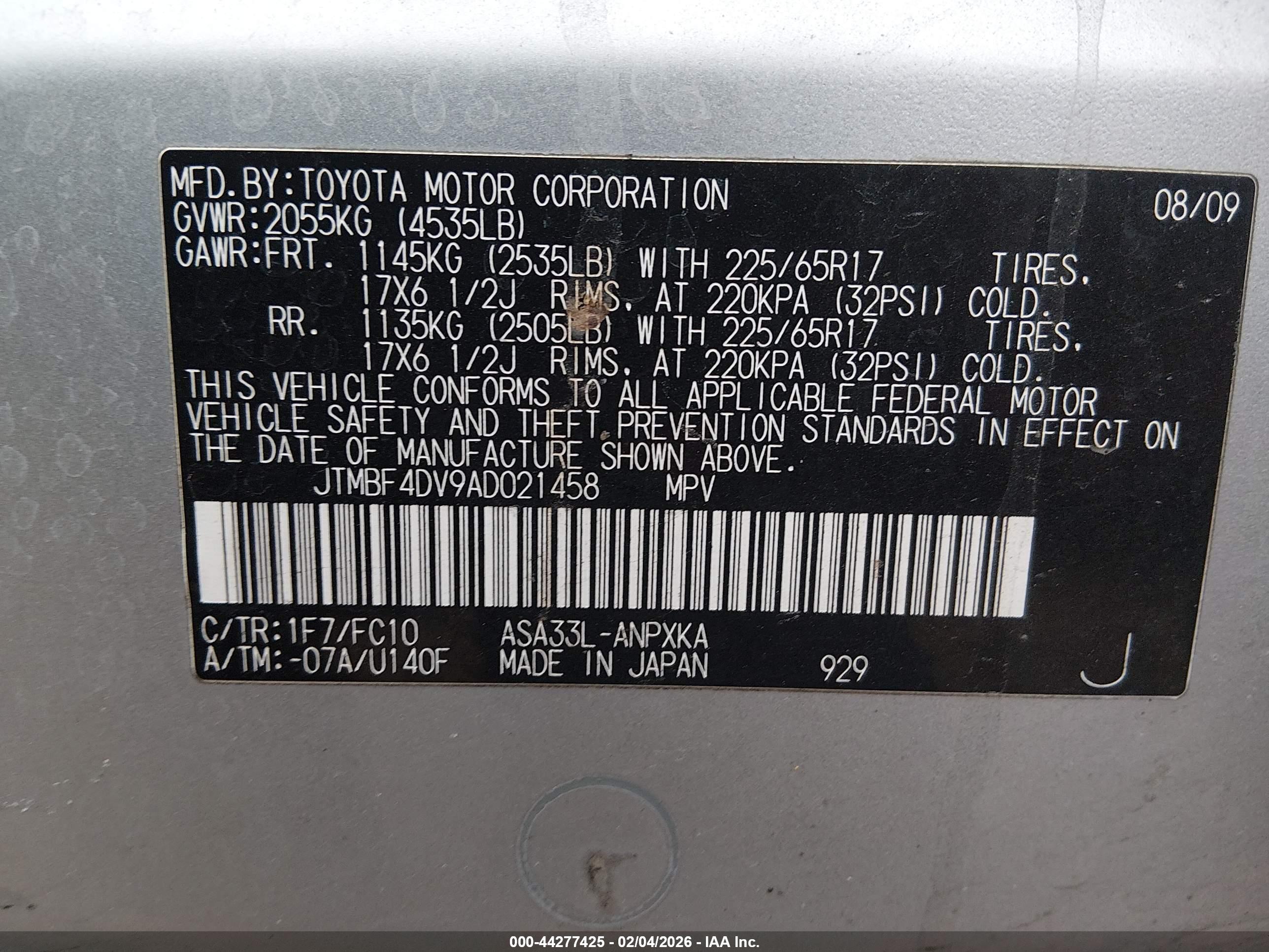 TOYOTA RAV4 image 9