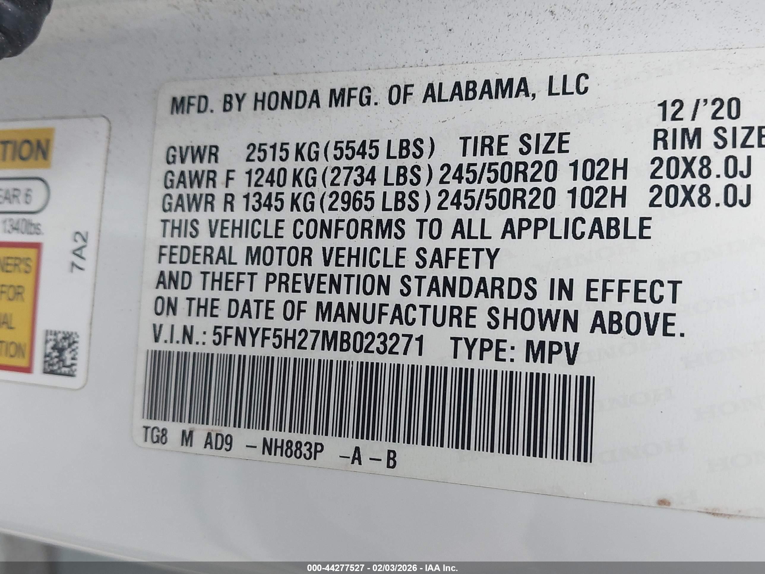HONDA PILOT image 9