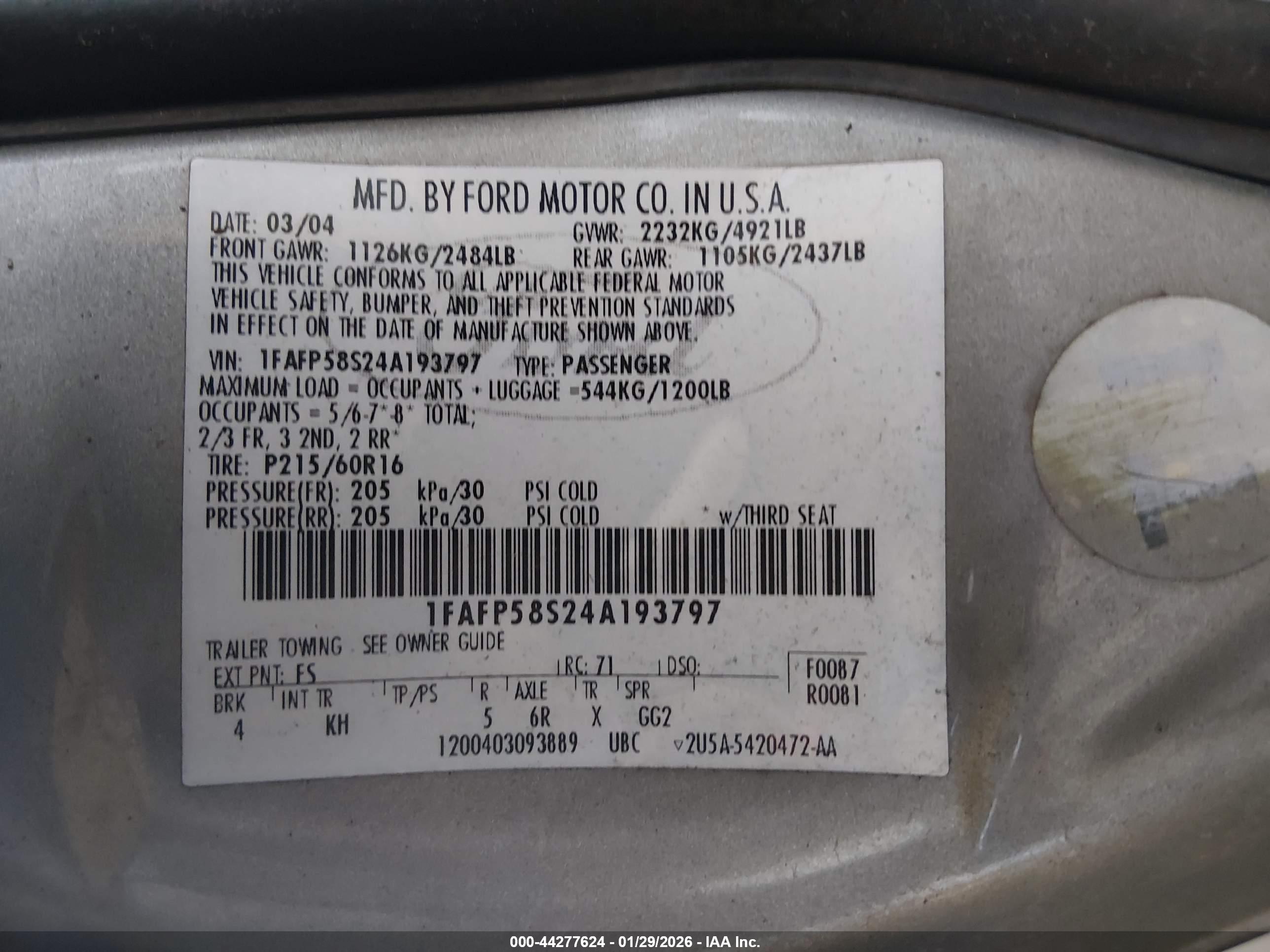 FORD TAURUS image 9