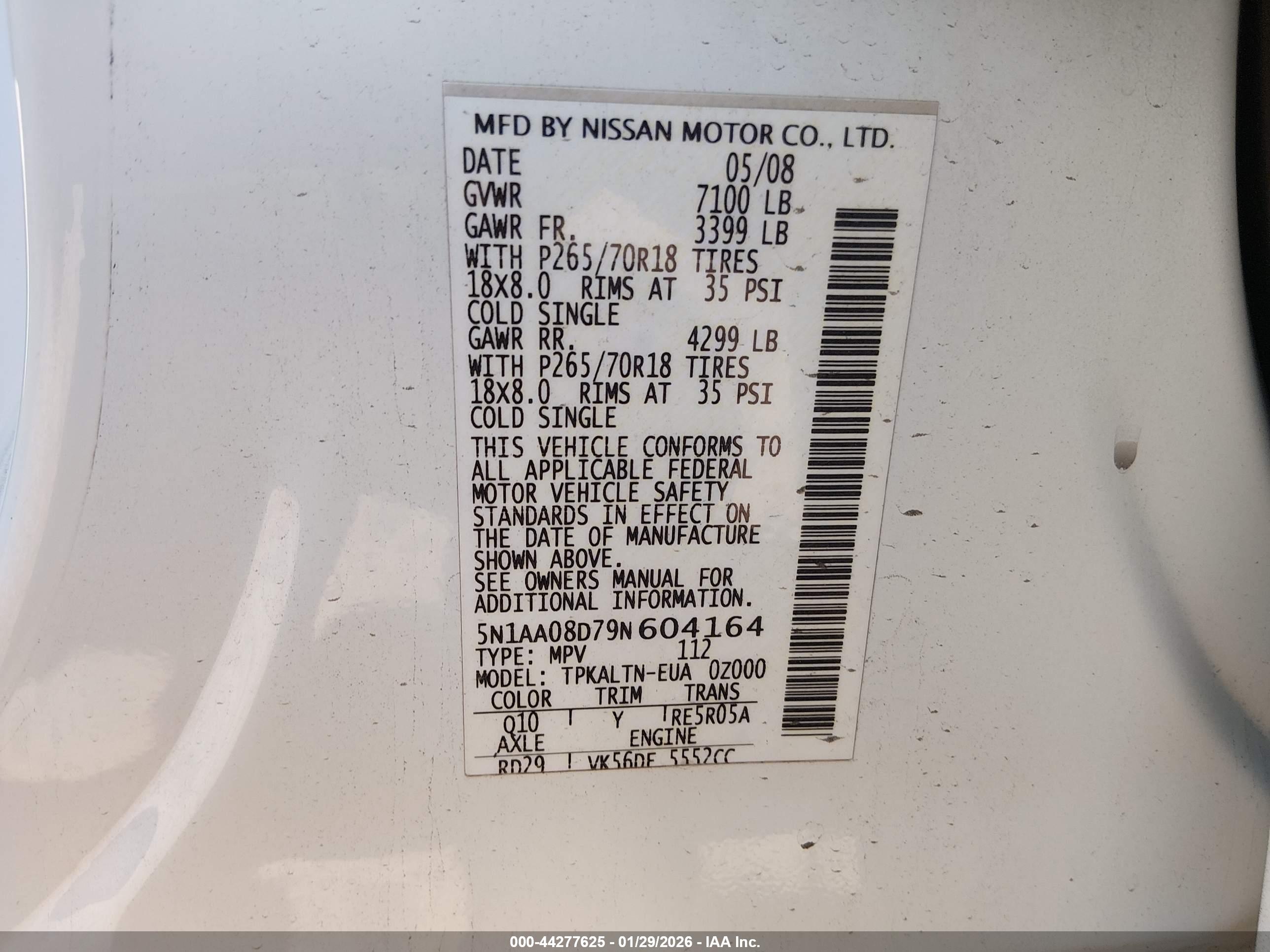 NISSAN ARMADA image 9