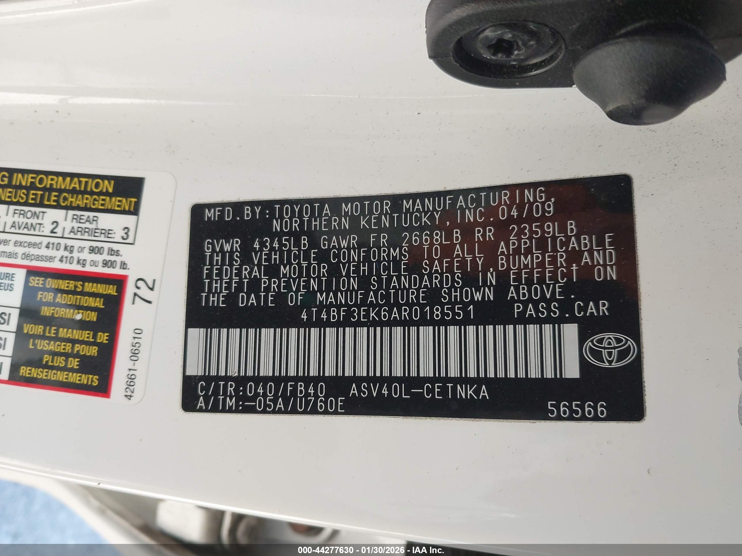 TOYOTA CAMRY image 9