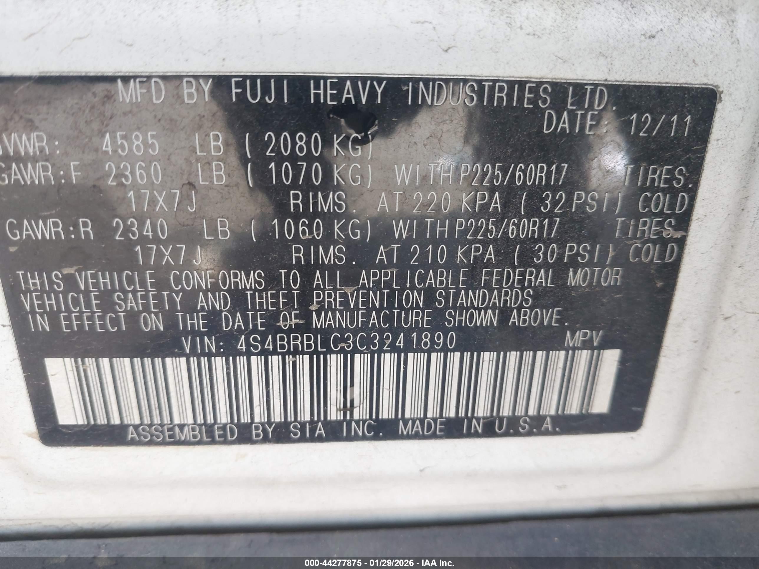 SUBARU OUTBACK image 9