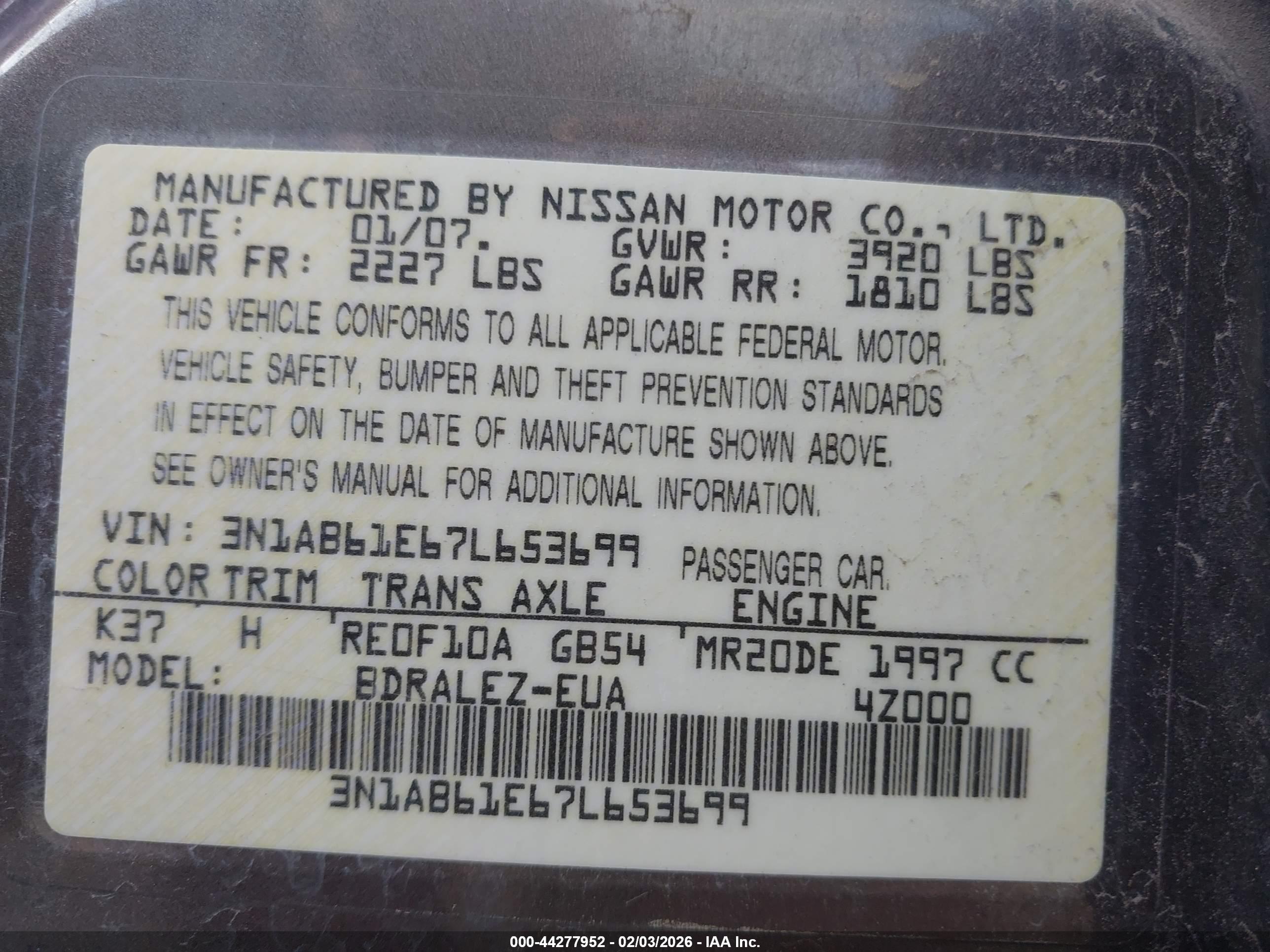 NISSAN SENTRA image 9