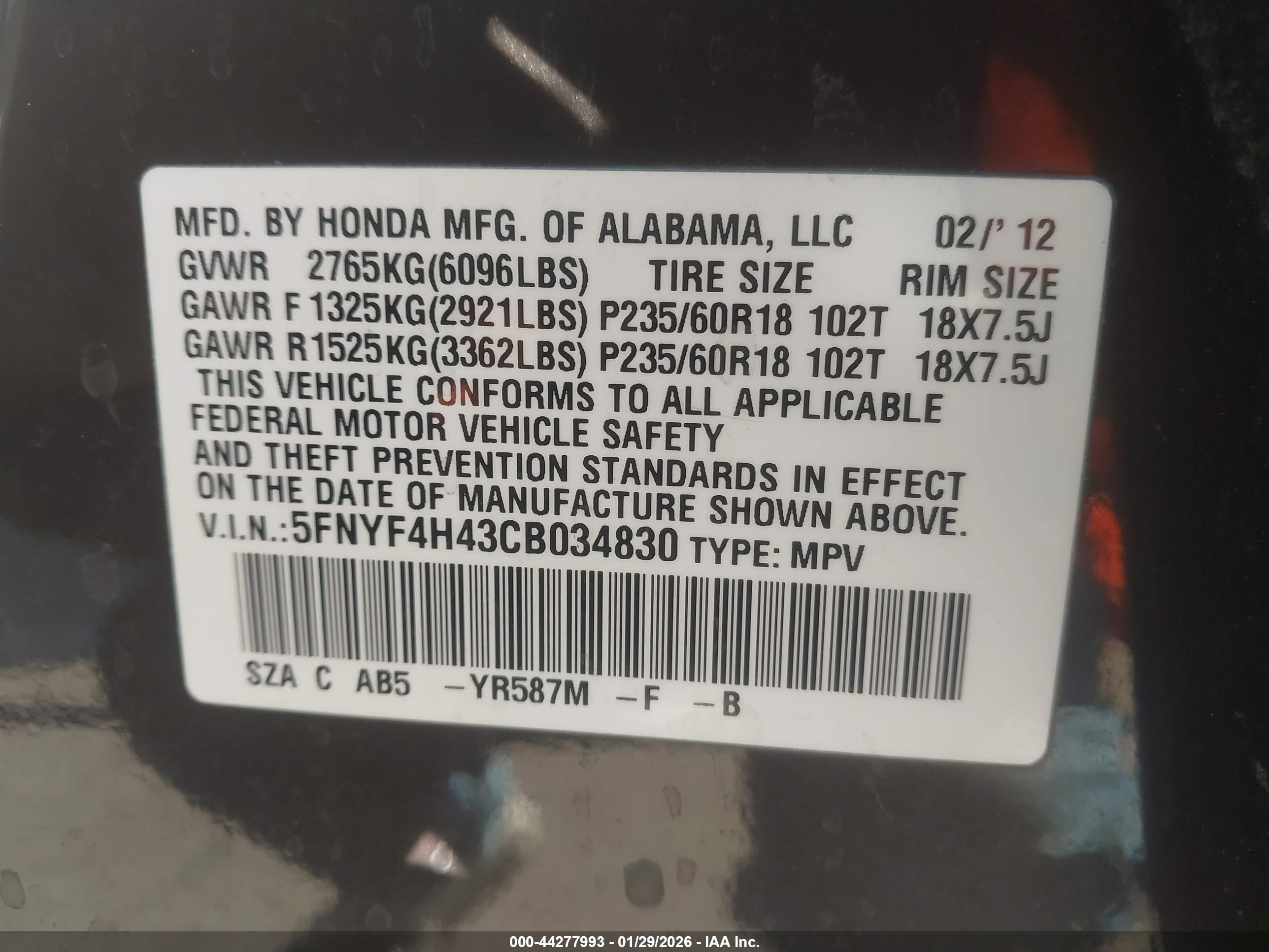 HONDA PILOT image 9