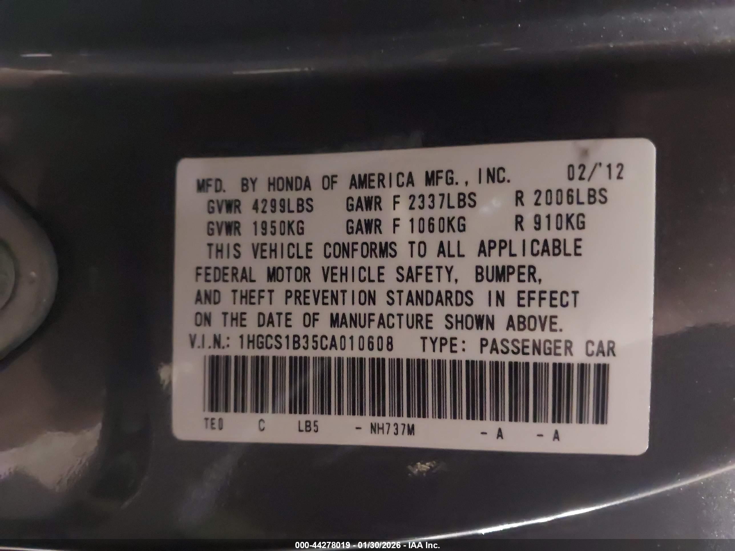 HONDA ACCORD image 9