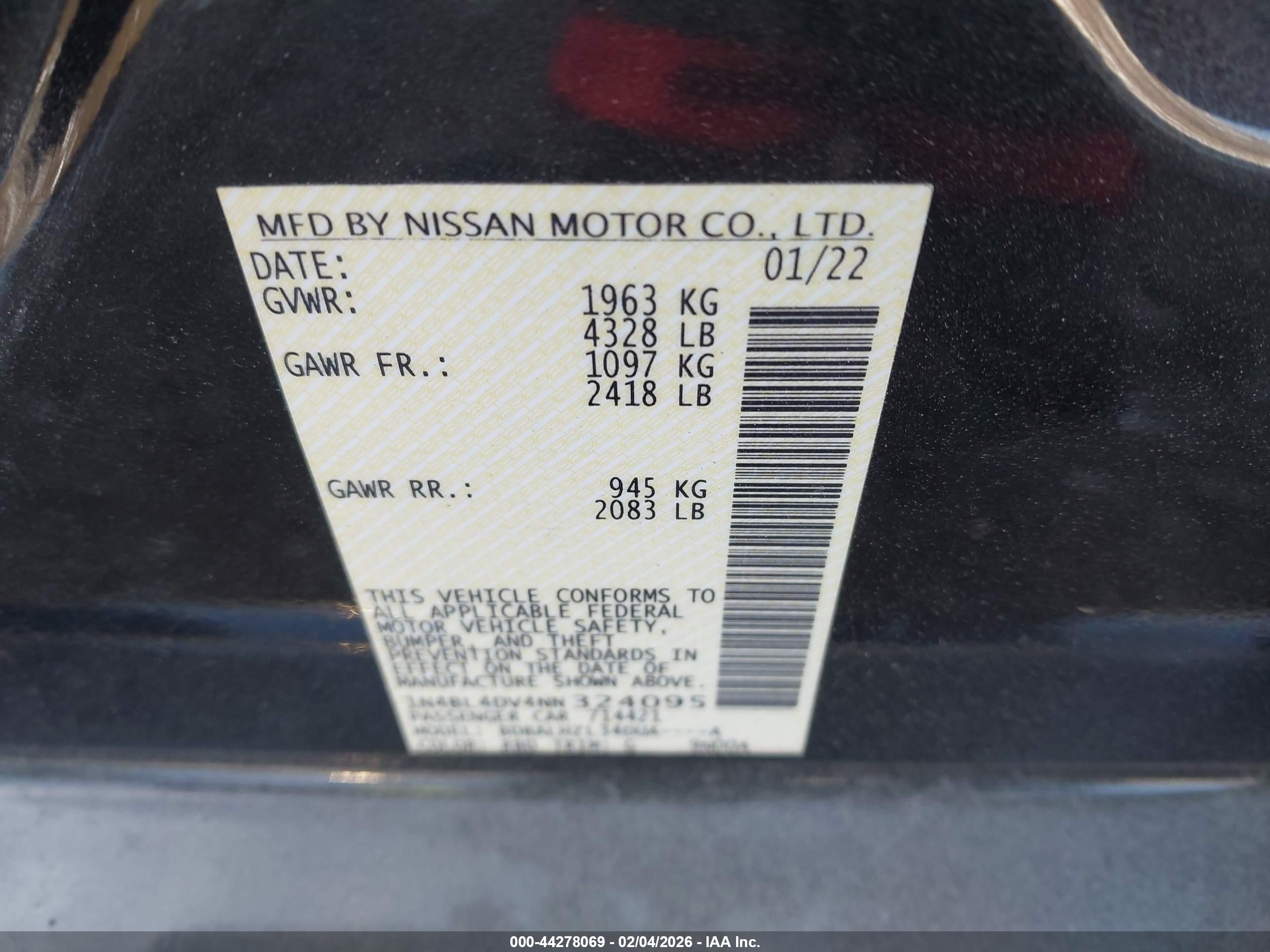 NISSAN ALTIMA image 9