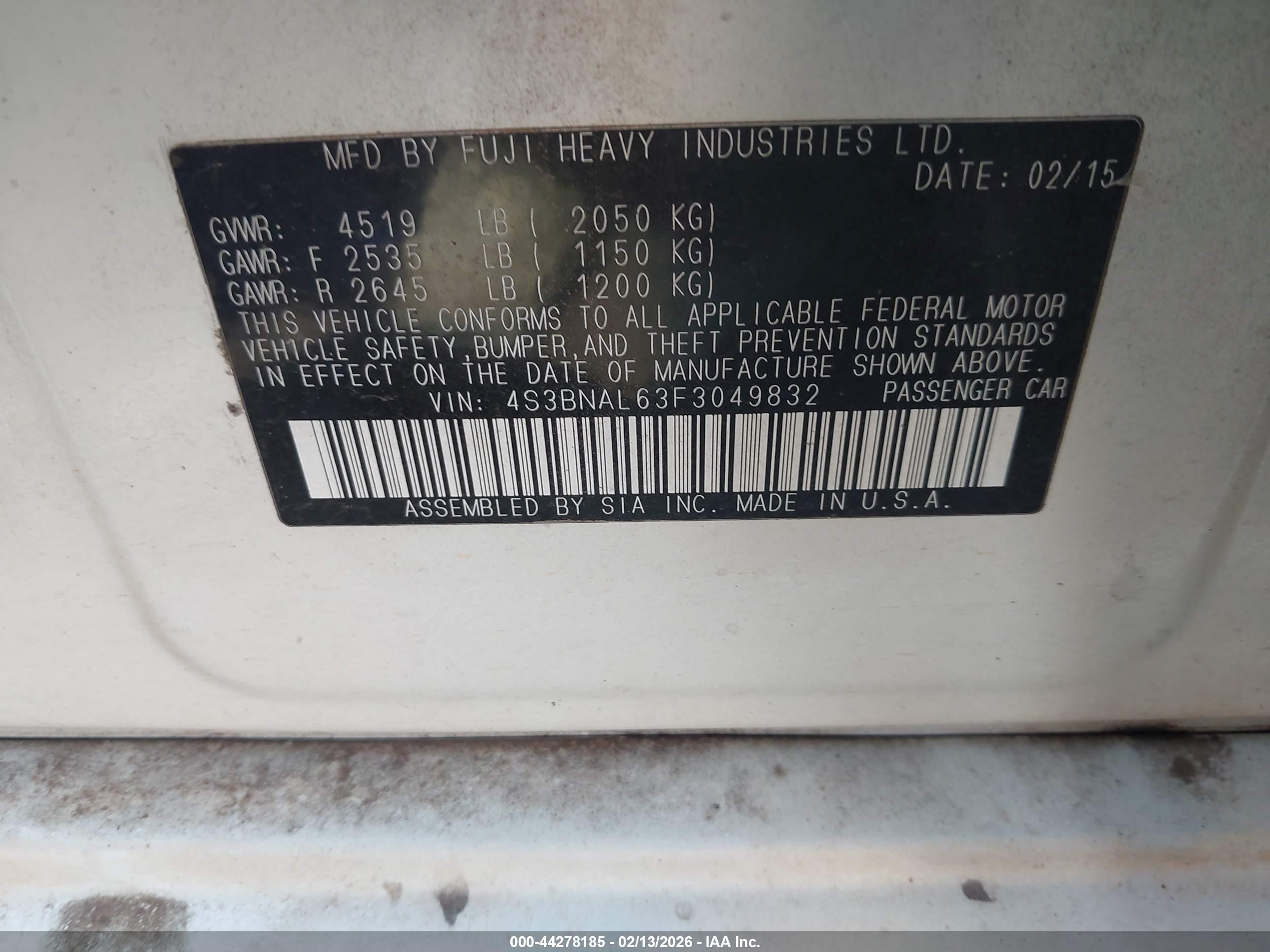 SUBARU LEGACY image 9