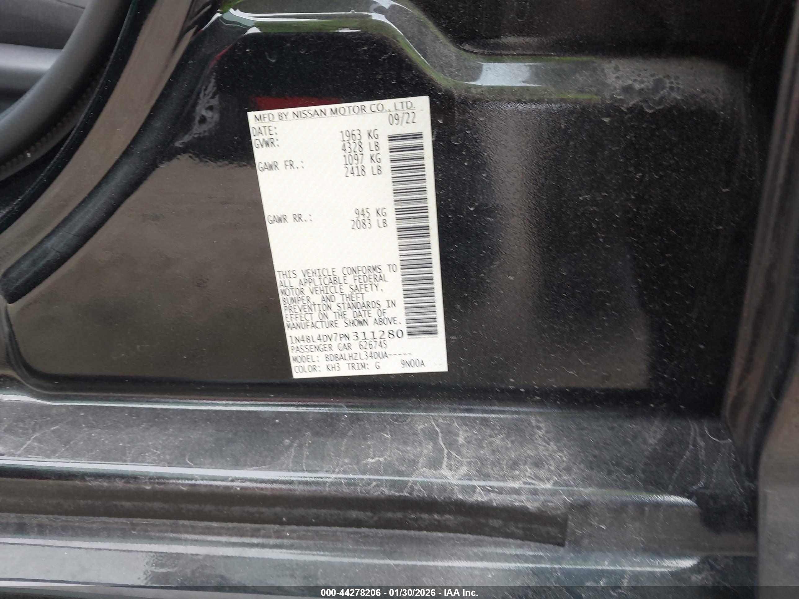 NISSAN ALTIMA image 9