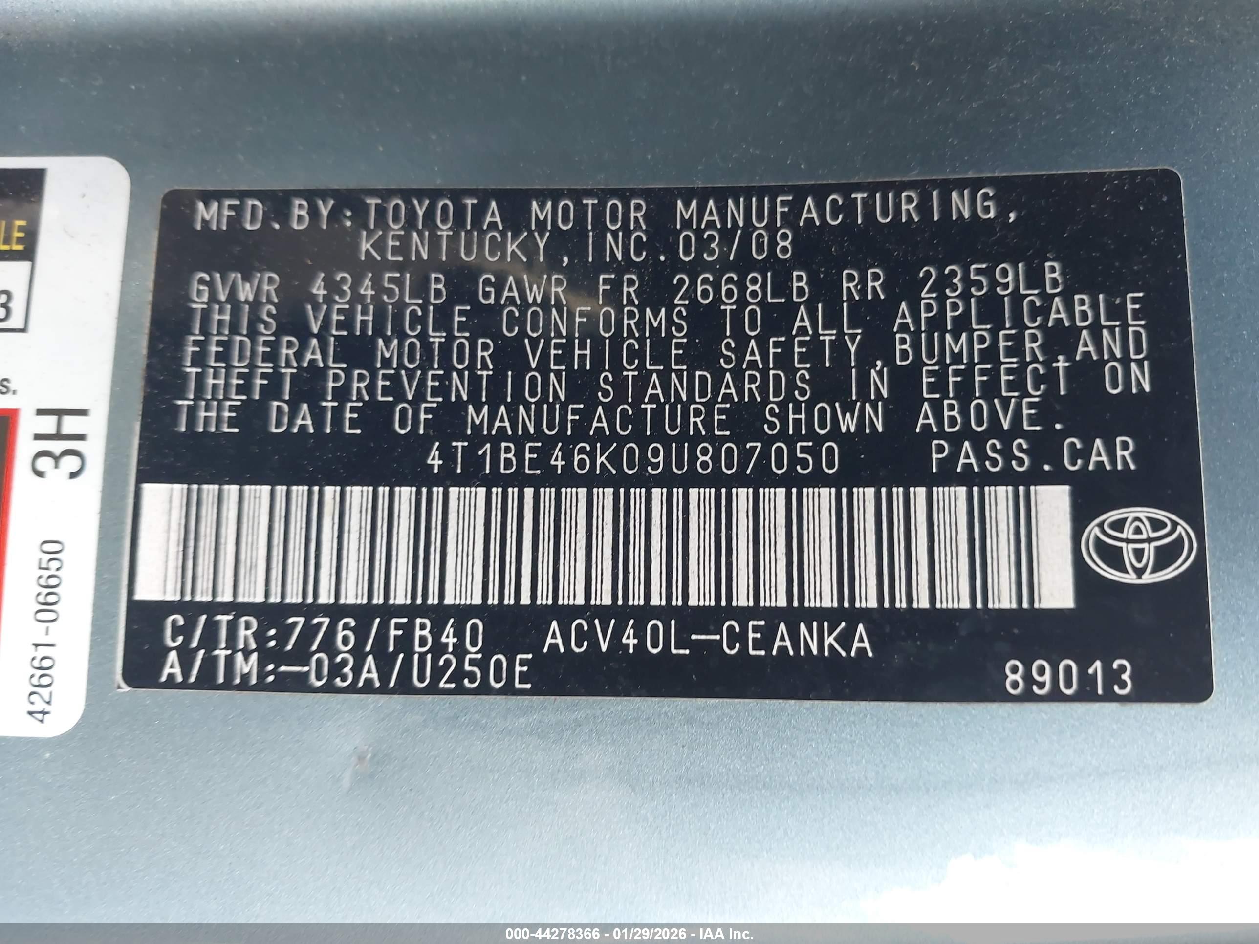 TOYOTA CAMRY image 9